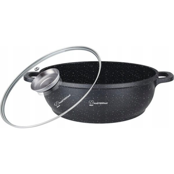 Image of Low Marble Pot With Lid / Induction And Gas Compatible Pot / Traditional Pot / Aluminum Pot / 28cm / 32cm / 5.5l / 7.5l