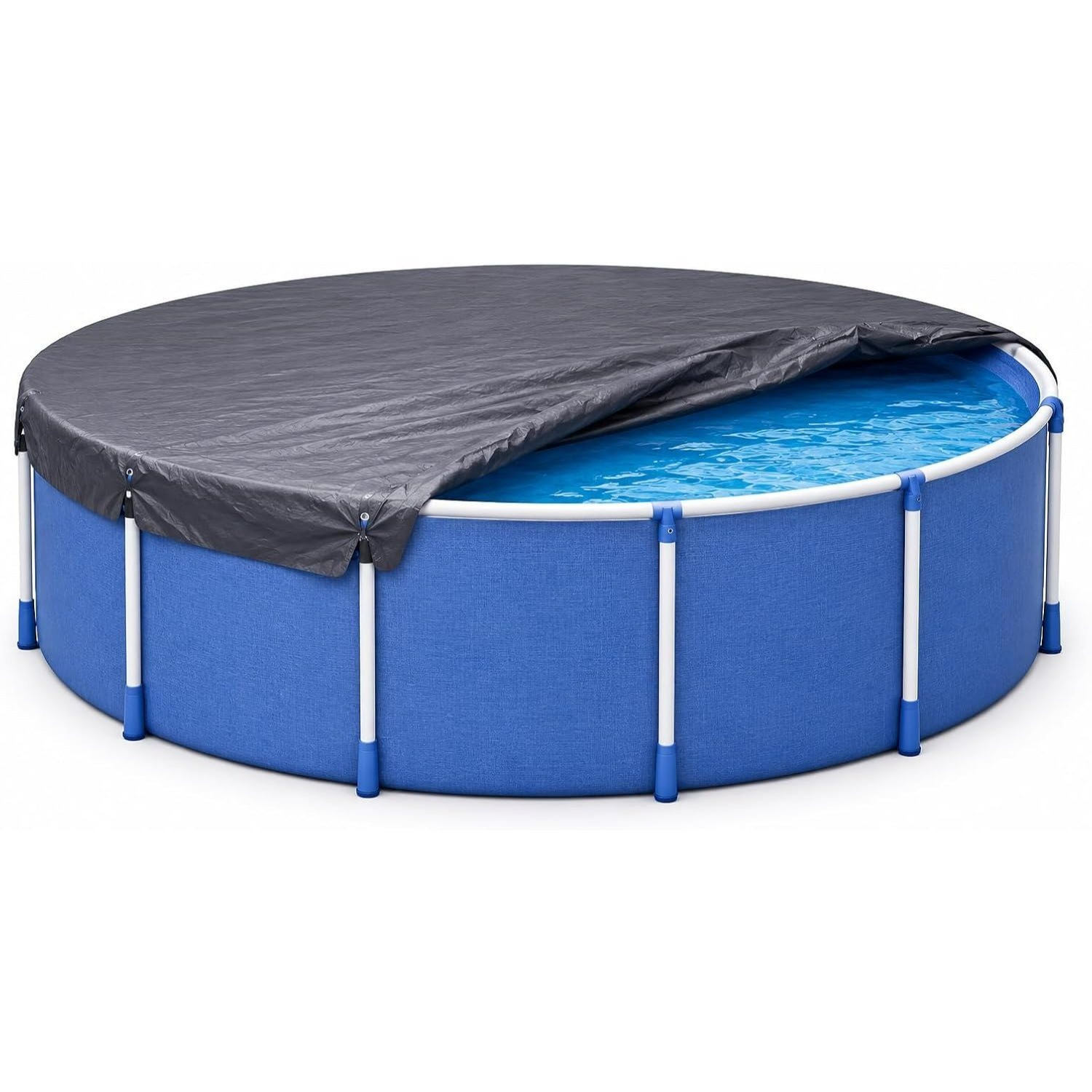 Tk Round Pool Cover 200 G/m² – Black Solar Pool Cover For – Uv-resistant Pool Tarpaulin