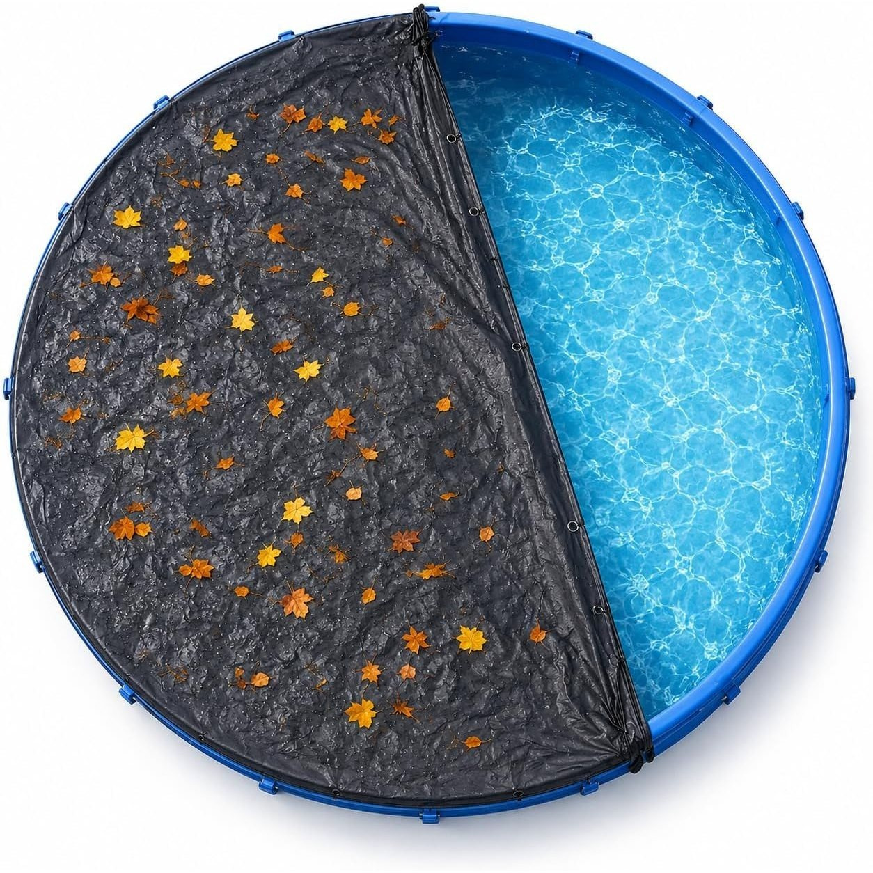 Tk Pool Cover Round – Extra Strong 200 G/m² Pool Tarpaulin Black – Uv-resistant Solar Cover