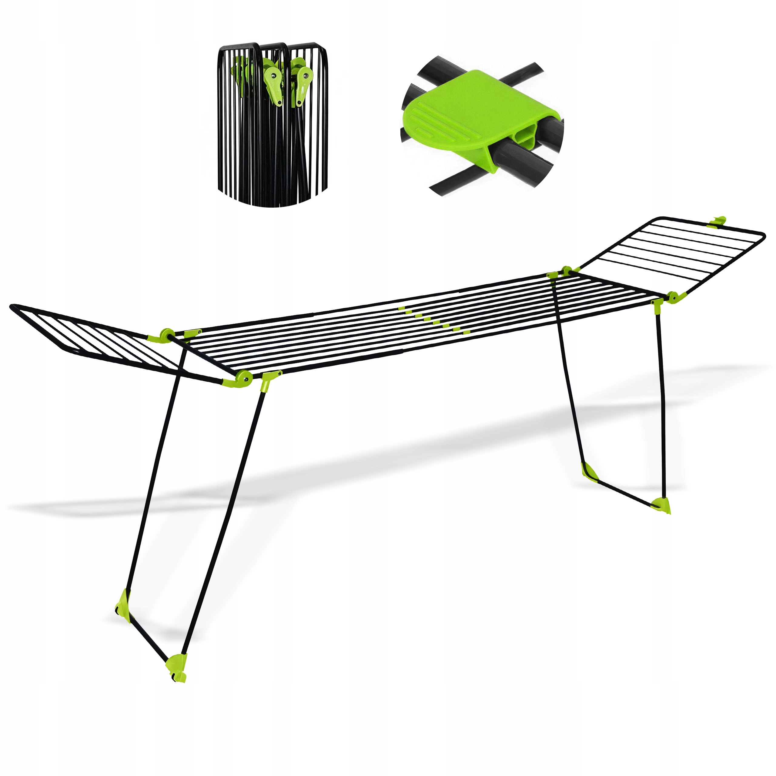 TEMU Secadora de ropa de pie 32 m extensible telescópica plegable de acero XXL. Secadora de ropa horizontal con ajustable de 167-260 cm. Soporte para