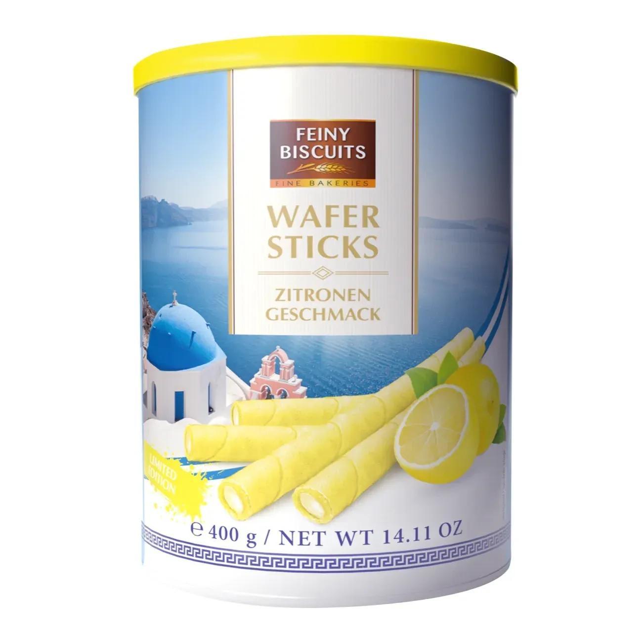 Waffle Rolls With Lemon Flavored Cream 400g