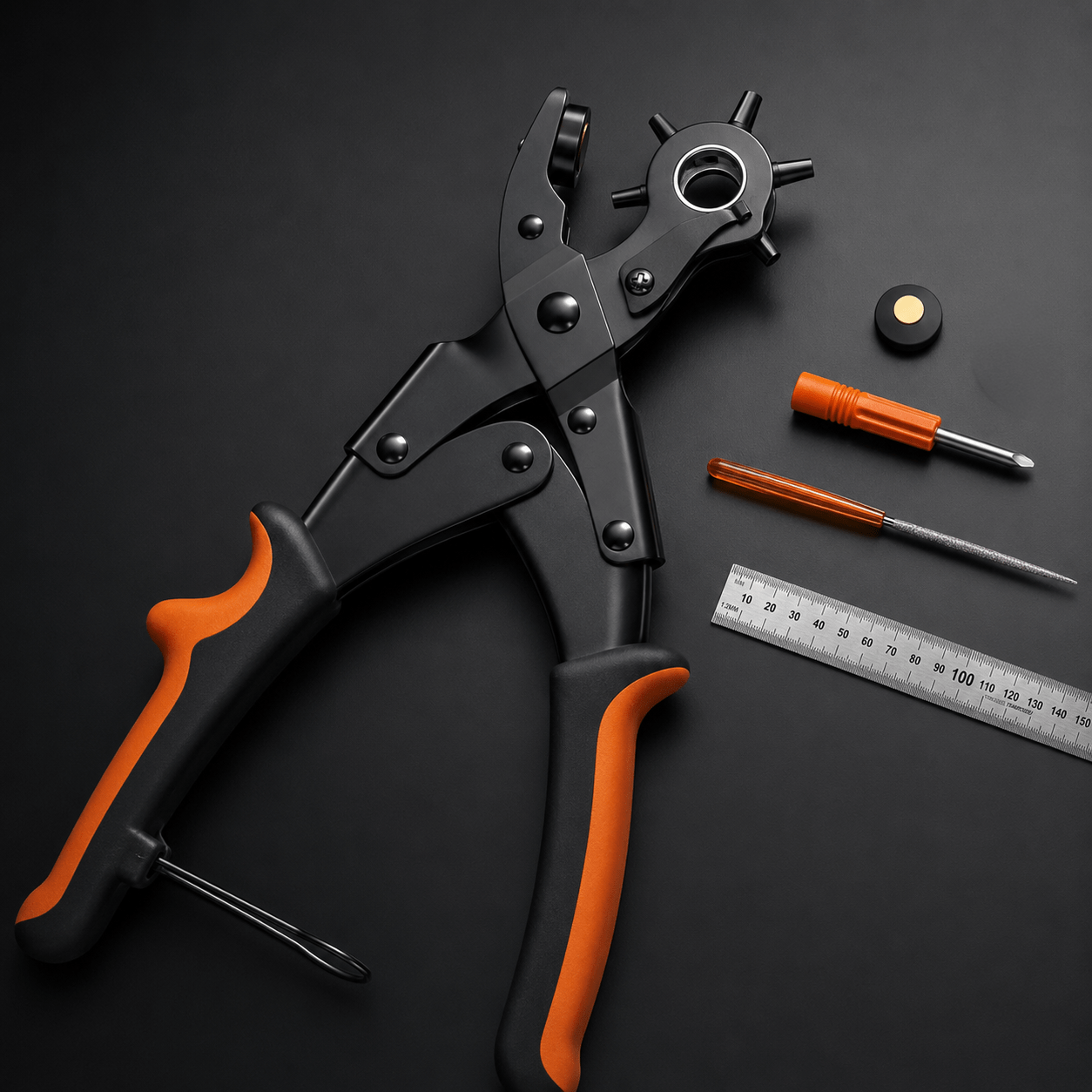 Stainless Steel Hole Punch Pliers - Multifunctional Belt Hole Punch Pliers - Effortless Pliers For Belts, Straps & Watches