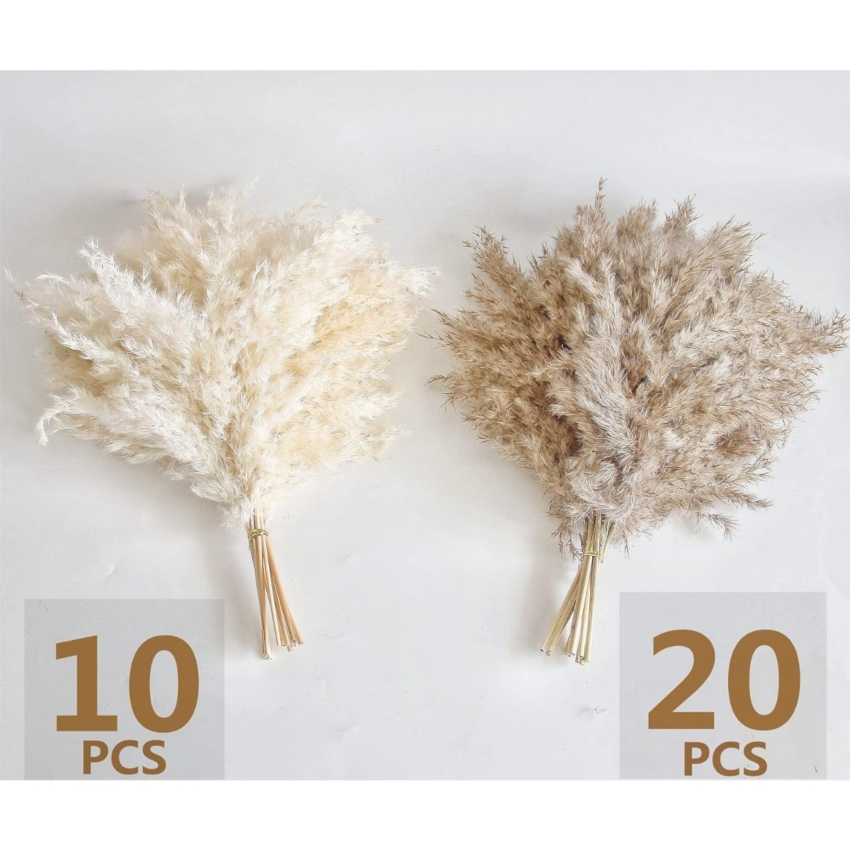 30pcs Set Of Large Pampas Grass, Dried Flower Decoration For Vase, Table Decoration, Living Room, Spring And Summer Decoration