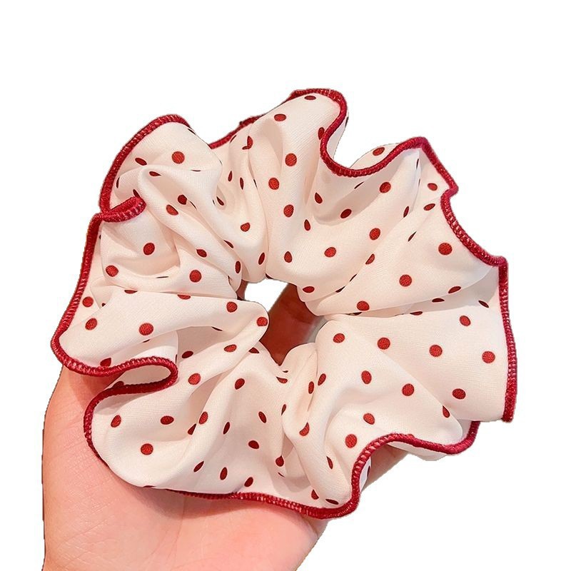 Set of 3 Premium Hair Accessories, Polka Dot Ponytail Holder