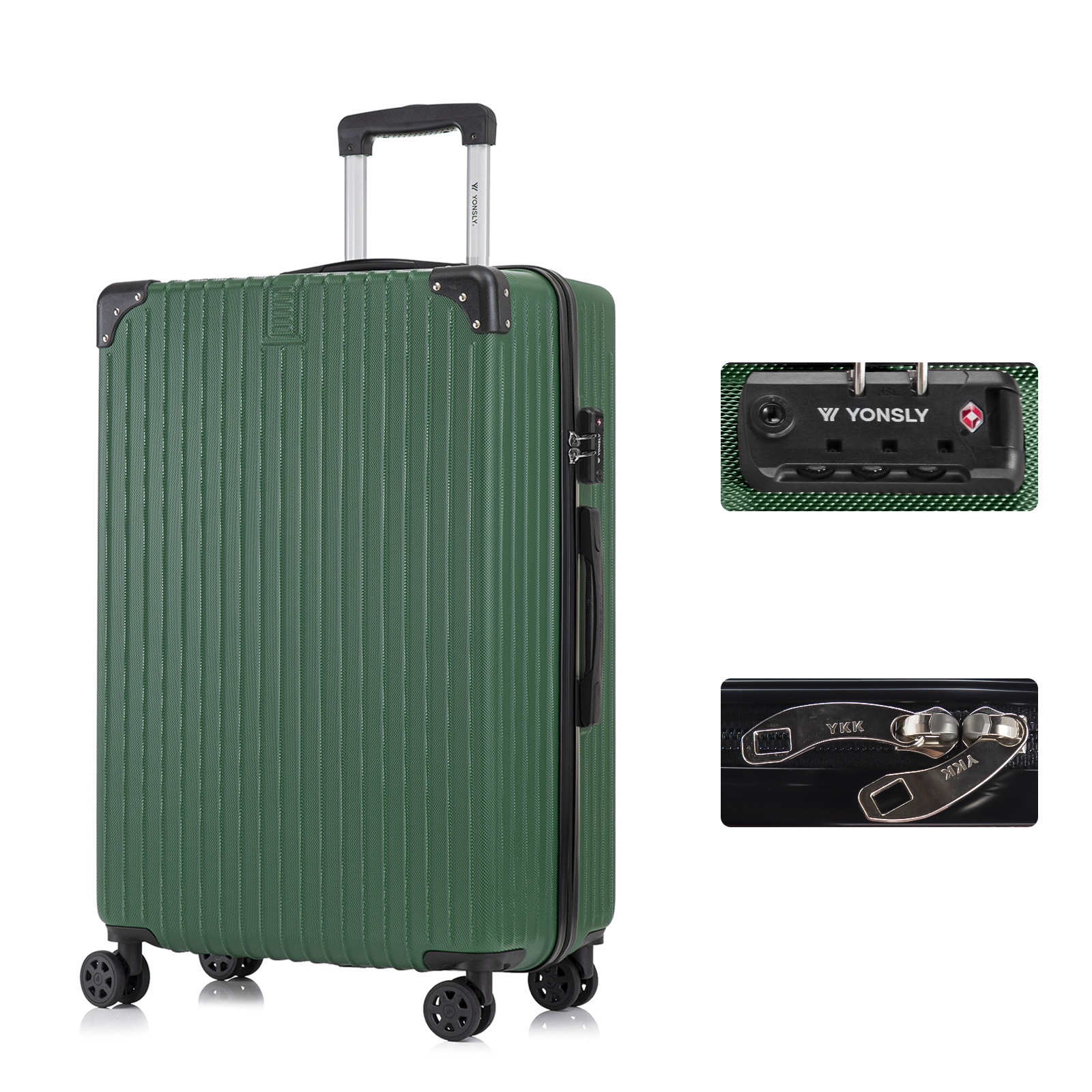 Image of Suitcase With , Ykk Zipper, Hardshell Trolley Cabin Luggage, Rolling Suitcase, Carry-on With 4 Wheels