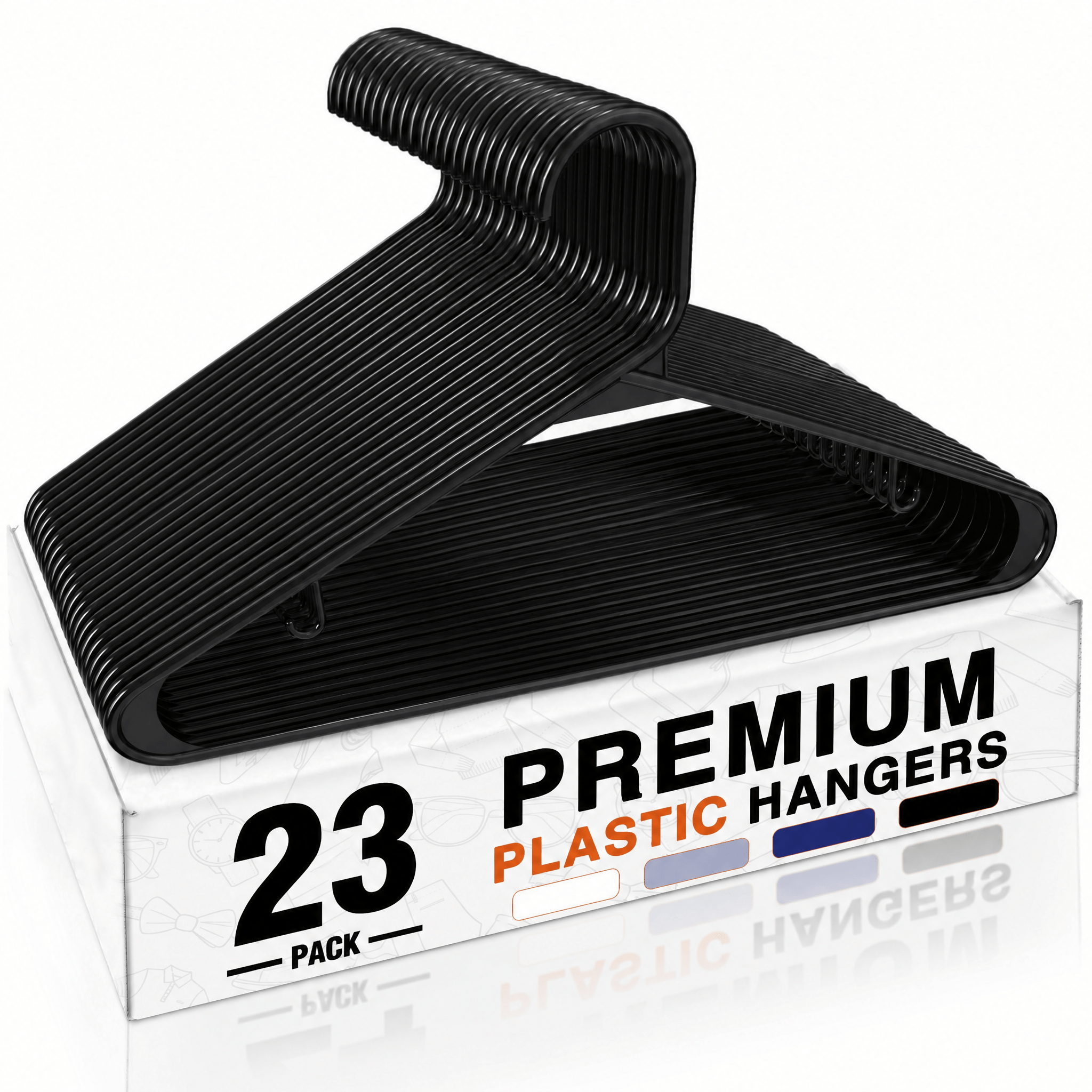 23pcs Of Plastic Clothes Hangers - Clothes Hangers Space- Plastic 41.6cm Length