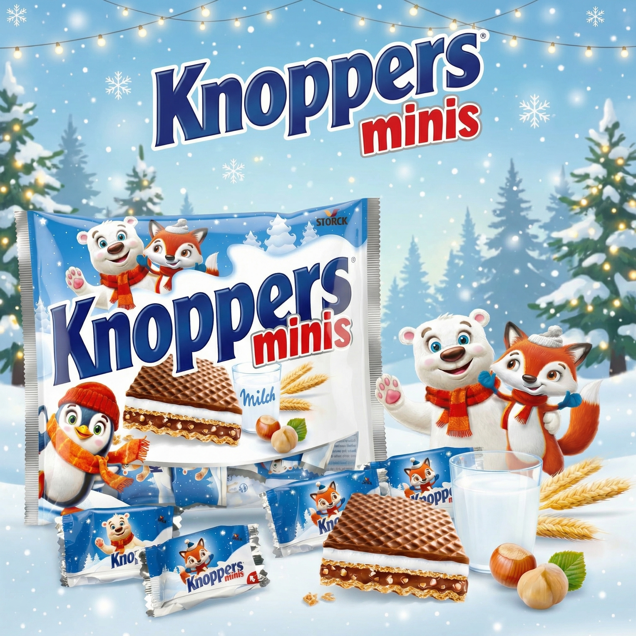 Image of Knoppers Minis 200g Pack Of Chocolate Waffles With Hazelnut