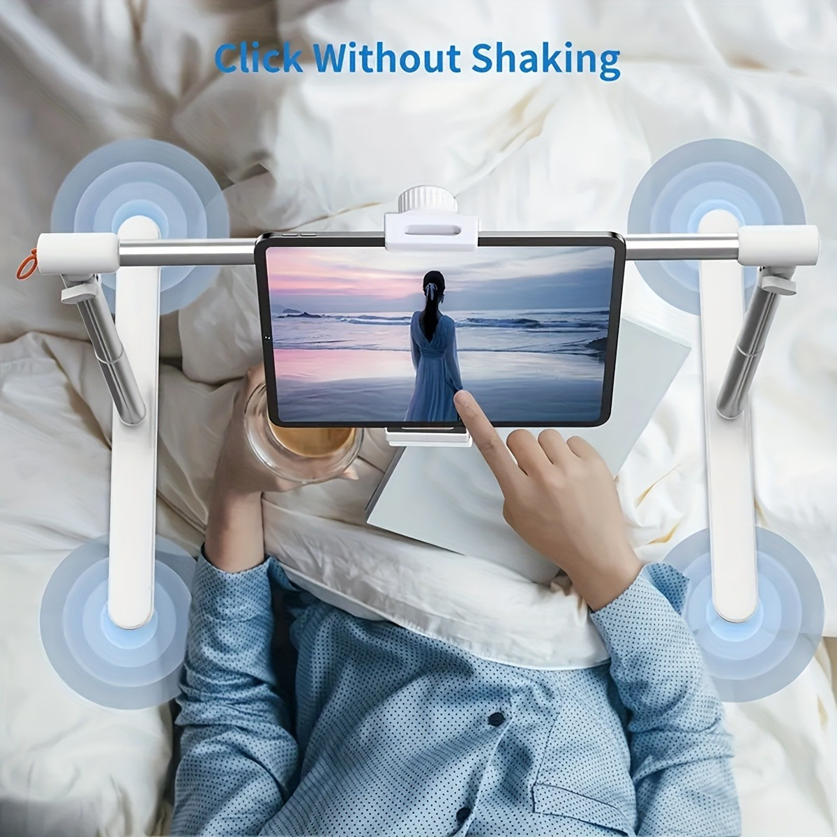 Adjustable Bedside Stand for Tablet & Phone, Foldable Holder