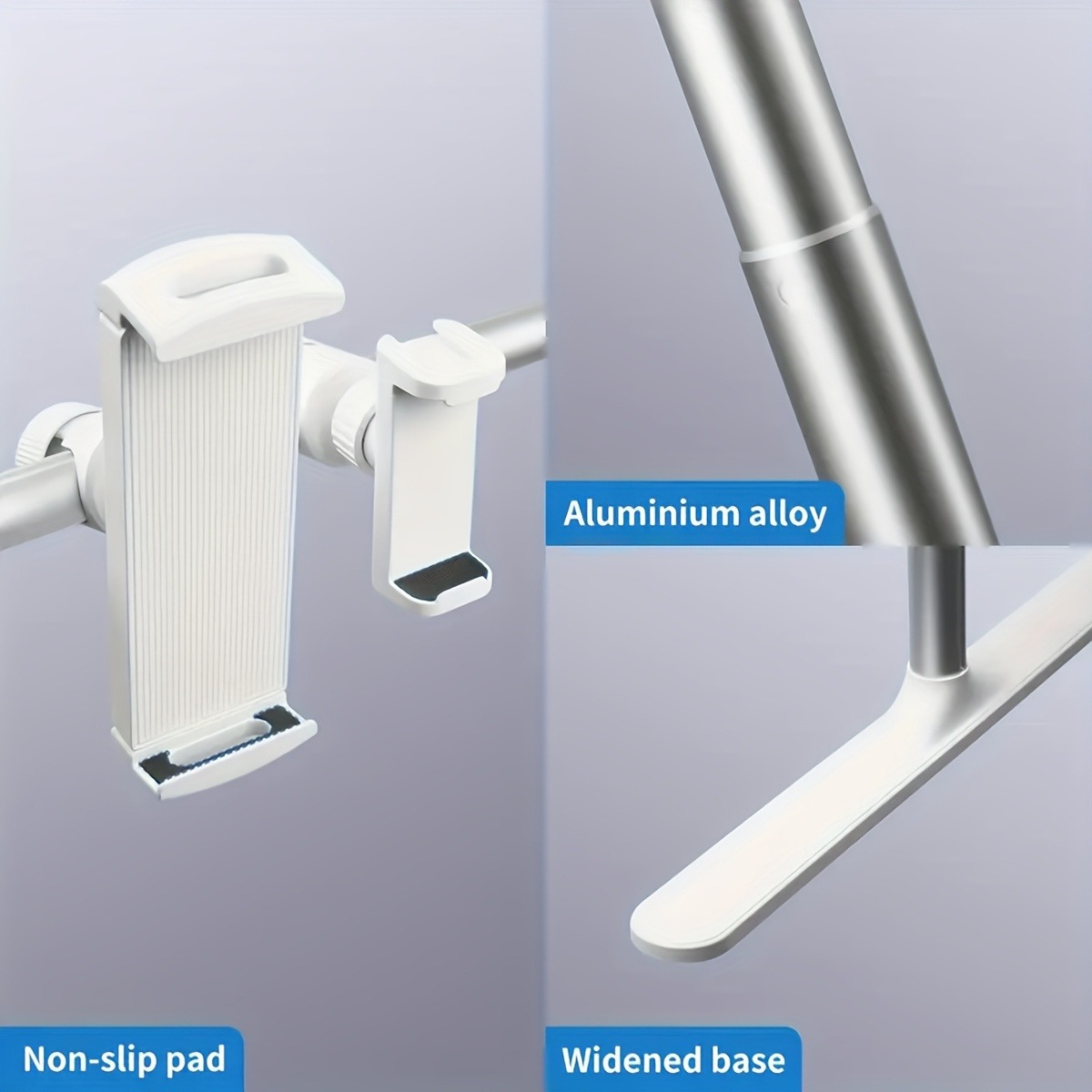 Adjustable Bedside Stand for Tablet & Phone, Foldable Holder