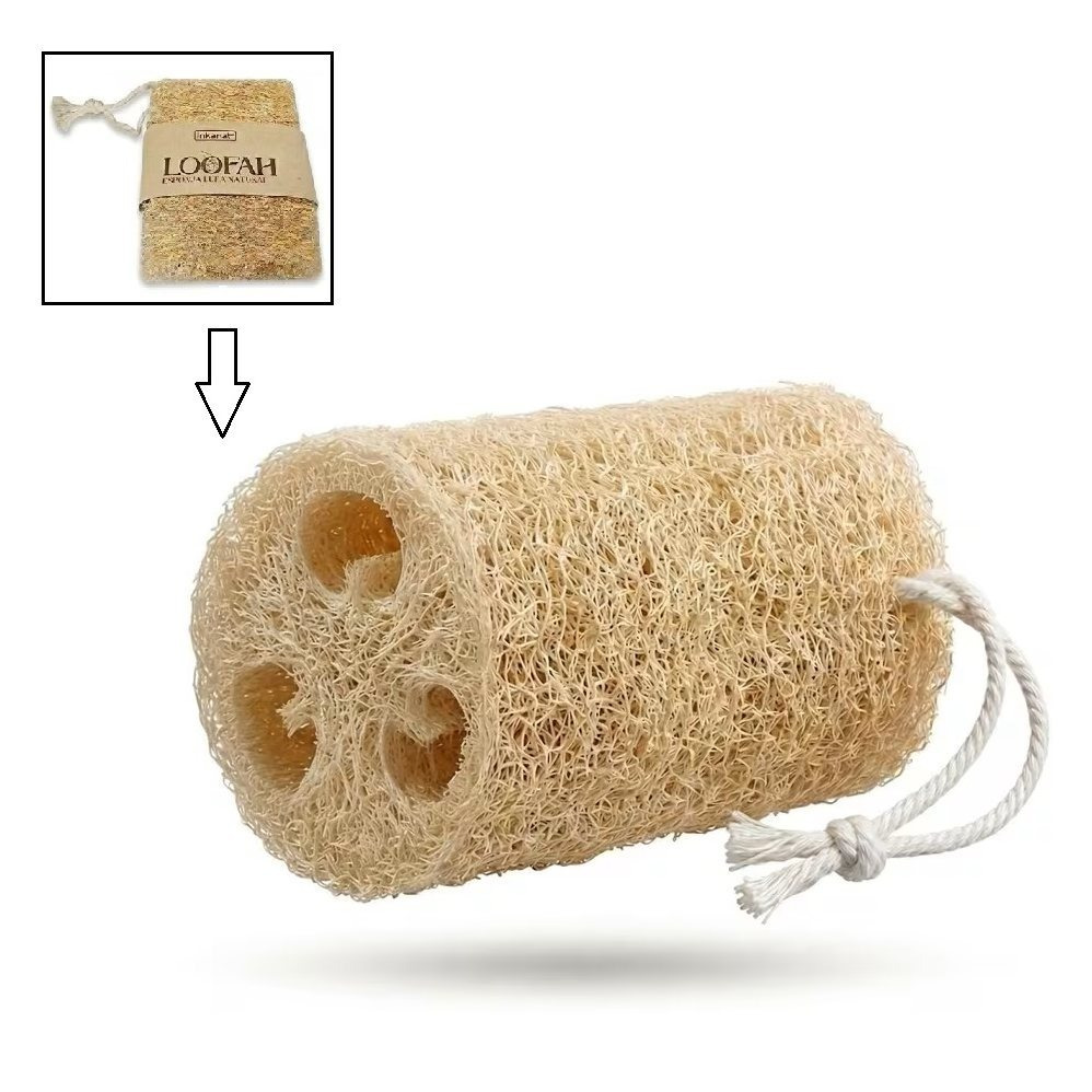 TEMU Esponja de Natural para Baño y Ducha | Exfoliante Corporal Ecológico, Esponja Vegetal de Calabaza con Cuerda para Colgar, y .
