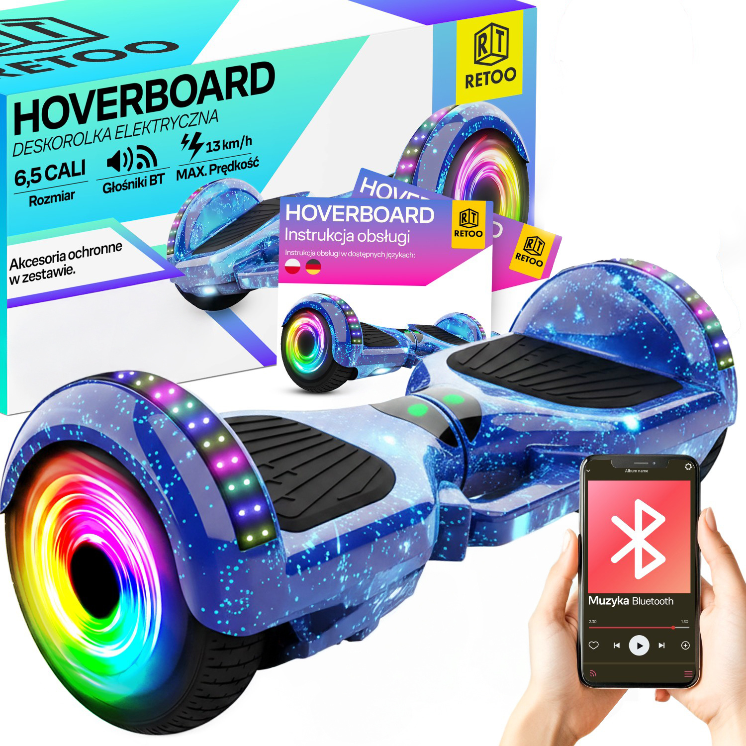 Hoverboard Balance Board With 6.5 Inch Speaker