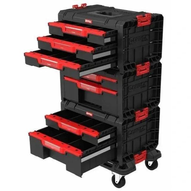 Toolboxes On A Platform, Workshop Cabinet, Qbrick Drawer Workshop Set 1, Sturdy, With The To Connect Boxes
