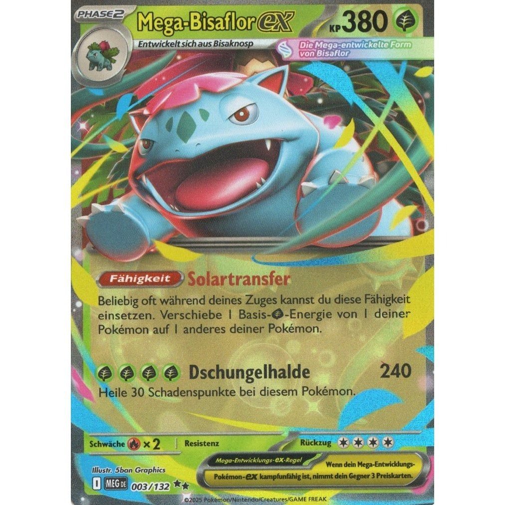 Mega Bisaflor Ex - Meg 003/132 - Mega Evolution - Holographic - - German