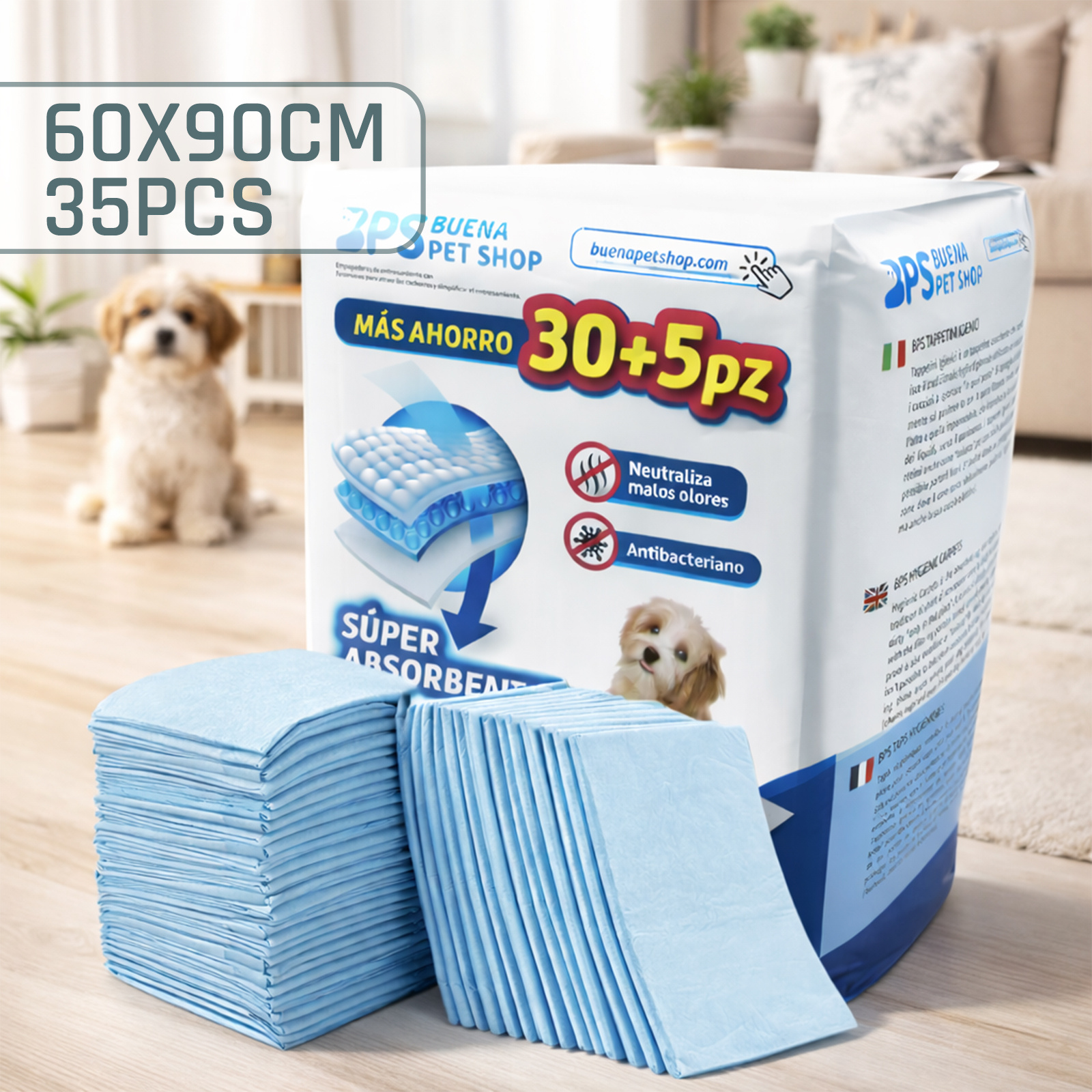 TEMU Empapadores para mascotas, almohadillas absorbentes desechables para perros y gatos, extra gruesas, anti fugas, control de olores, tapetes de