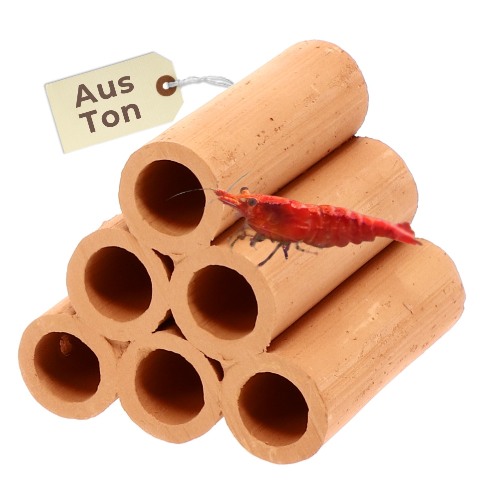 Aquarium Decoration Pyramid 6pcs Set Aquarium Decoration Cave Hide Shrimp Aquarium Accessories Decoration Welsh Cave Ceramic Shrimp Tube Shrimp Cave Spawning Tube Crab Cave