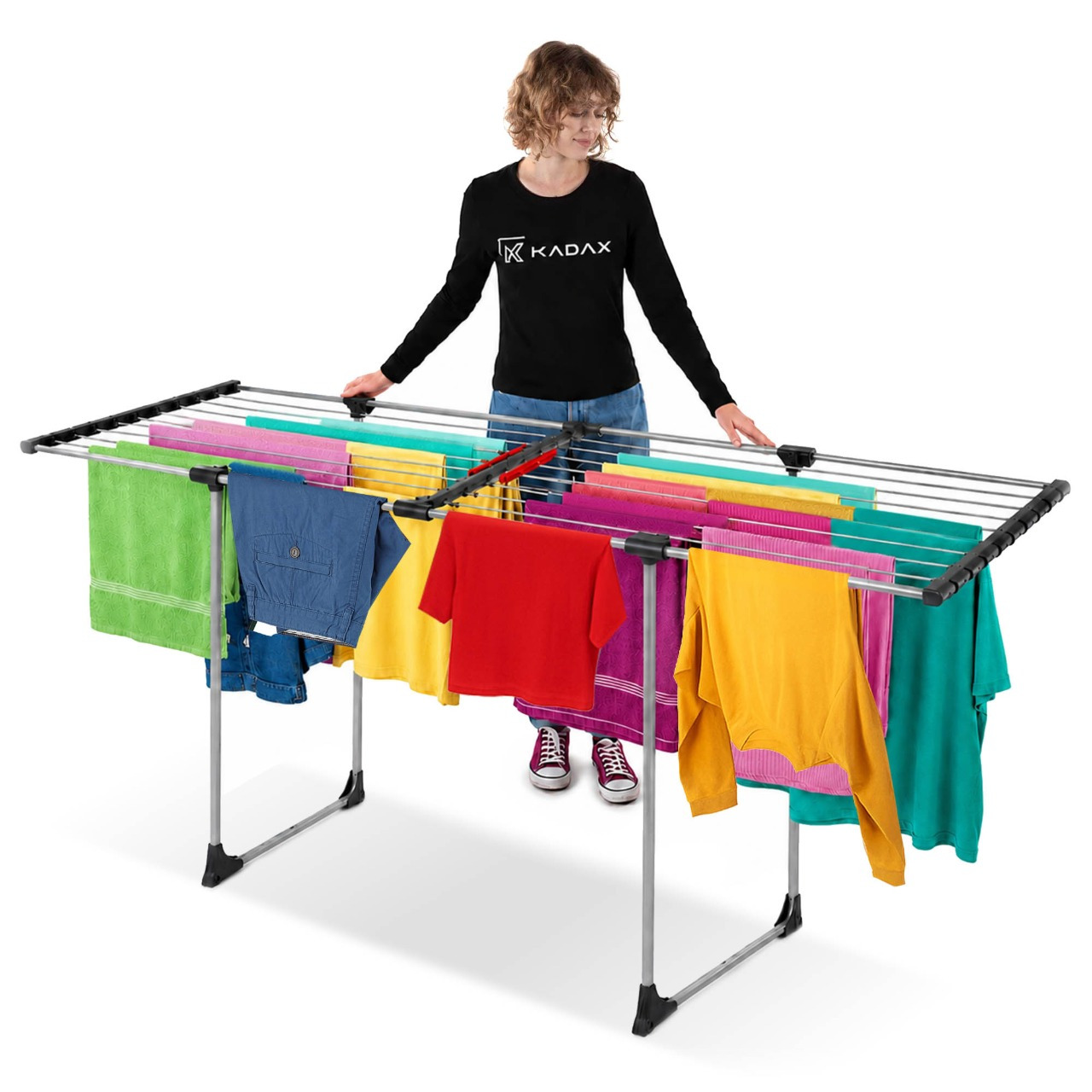 Kadax Telescopic Freestanding Stable Clothes Dryer For Laundry And Underwear, 196cm