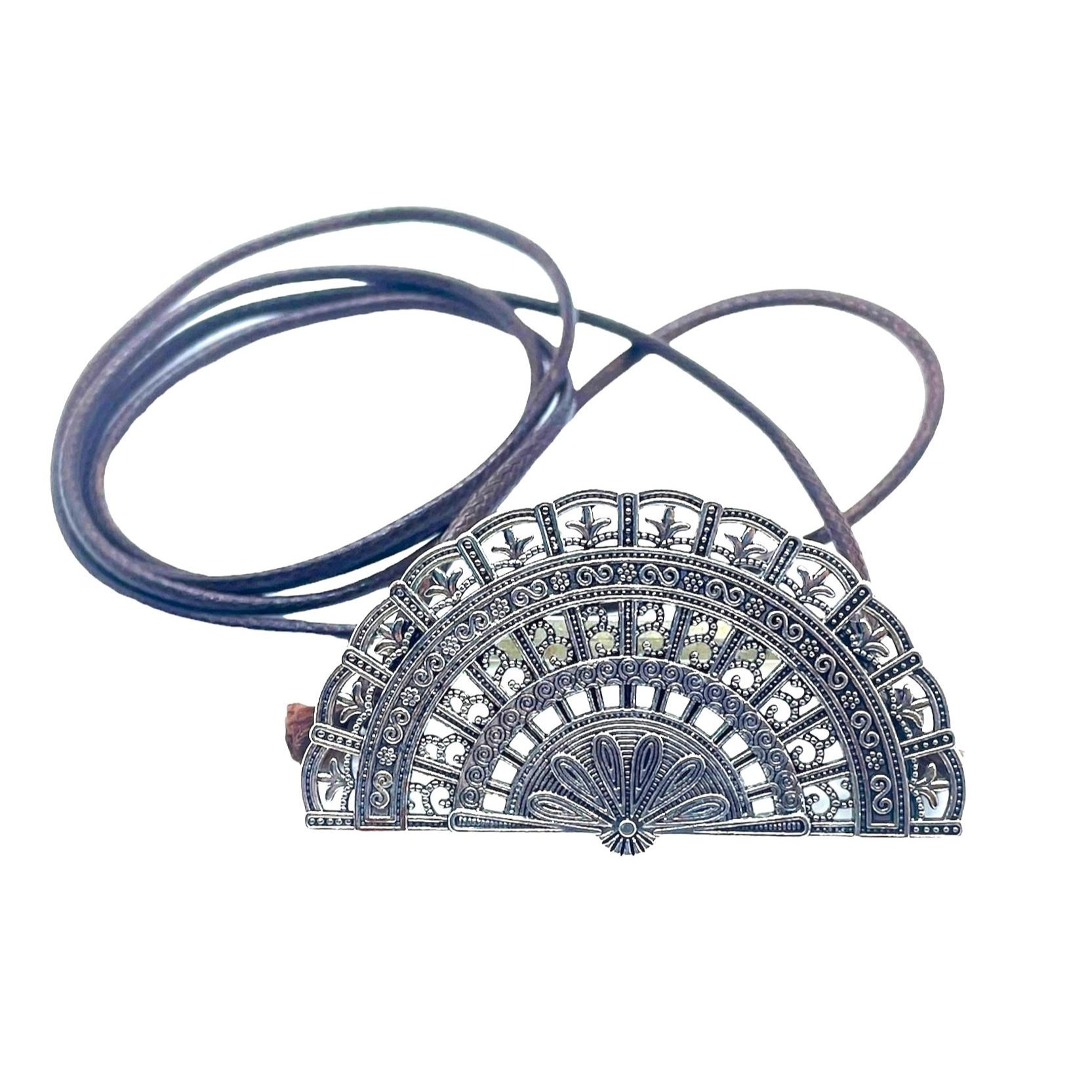 TEMU Porta Abanicos de Metálico con Cordón Ajustable , Resistente y , Disponible en Varios Colores Accesorio Práctico y Elegante