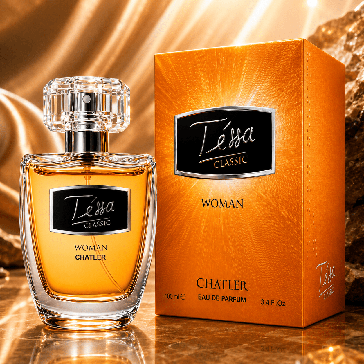Image of Everlyx - By Chatler Eau De Parfum 100ml. A Feminine Fragrance With Notes Of Pineapple, Peach, And , Combined With , Jasmine, And Vanilla On A Warm Base Of Amber, Musk, And Sandalwood.