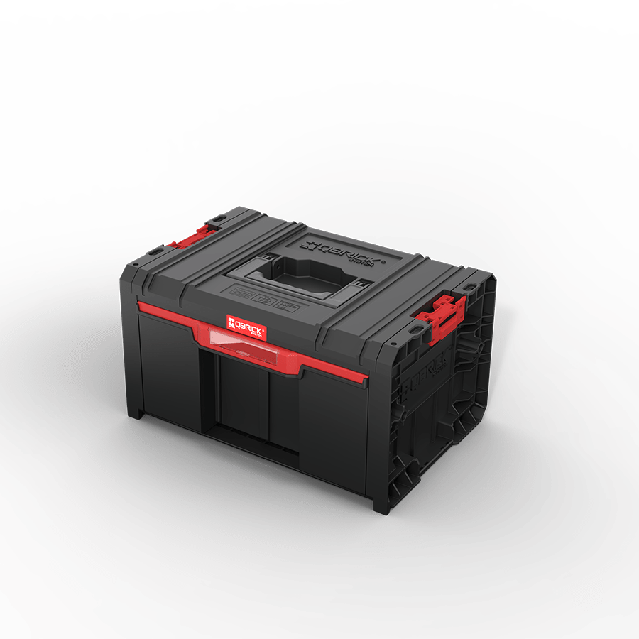 Modular Toolbox, Toolbox With Drawers Qbrick System Pro Drawer 1 Toolbox 2.0 Basic, 45x31x25 Cm, Solid, With A Carrying Handle.