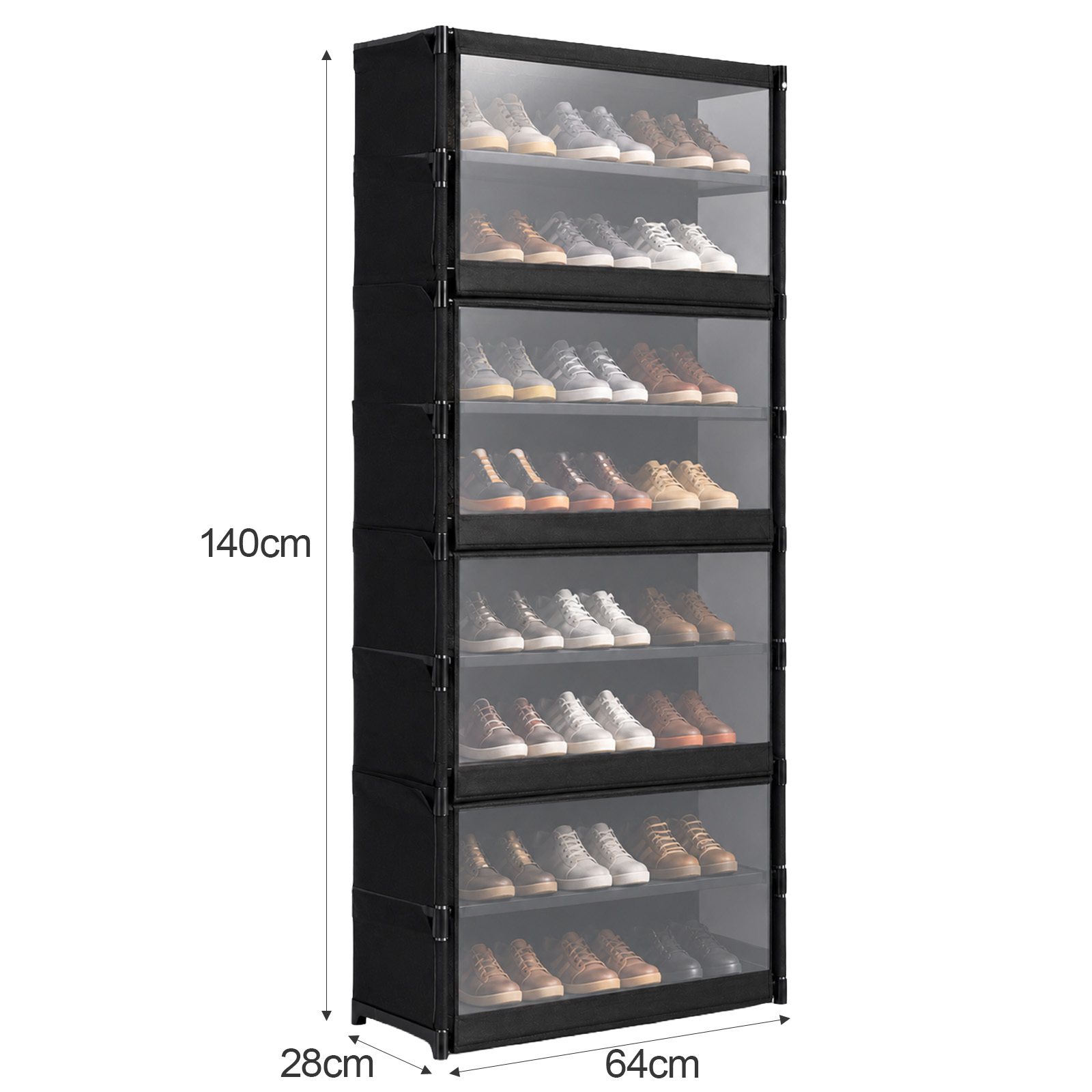 1pc 9-tier Heavy-duty Shoe Rack Suitable For Bedrooms, Garages & Offices -standing Boot & Sneaker Storage Shelf, Shoe For Multiple Pairs Of Shoes