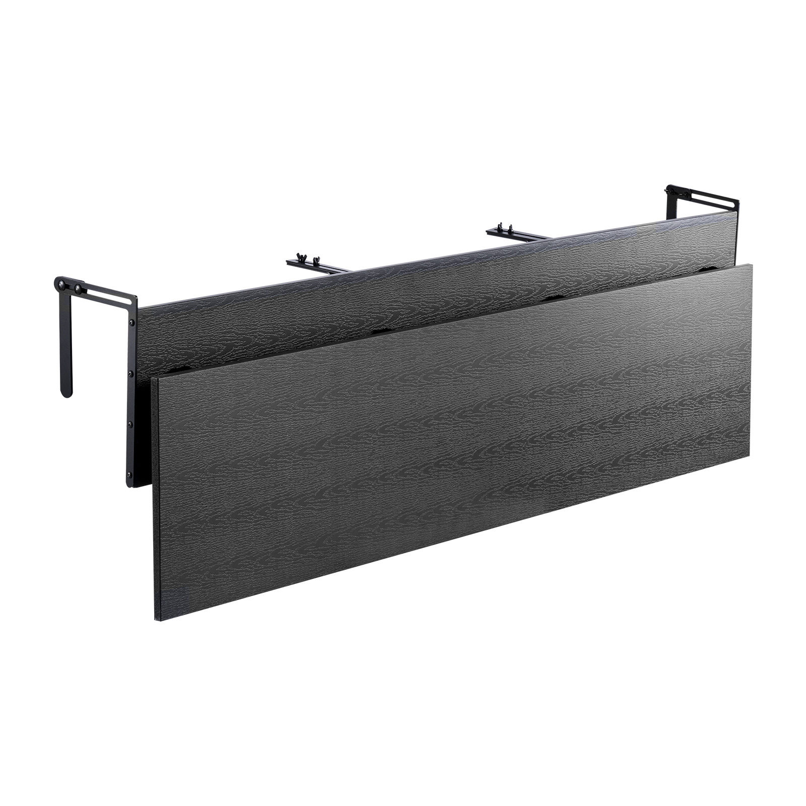Image of Vevor Balcony Hanging Table, 12 X 59 In Folding Balcony Railing Table, Outdoor Balcony Bar Table For Railings, 50 Lbs Loading, Fit Railing From 1" To 4.3", Serving Table For Patio & Deck