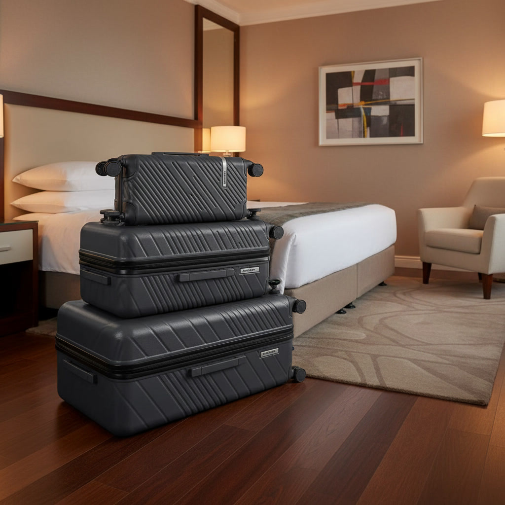 TEMU 3 Piece Luggage Set Hardshell Pp Suitcase | Lightweight Cabin Set Spinner Wheels With Set Of 3 (20+24+28 Inch)