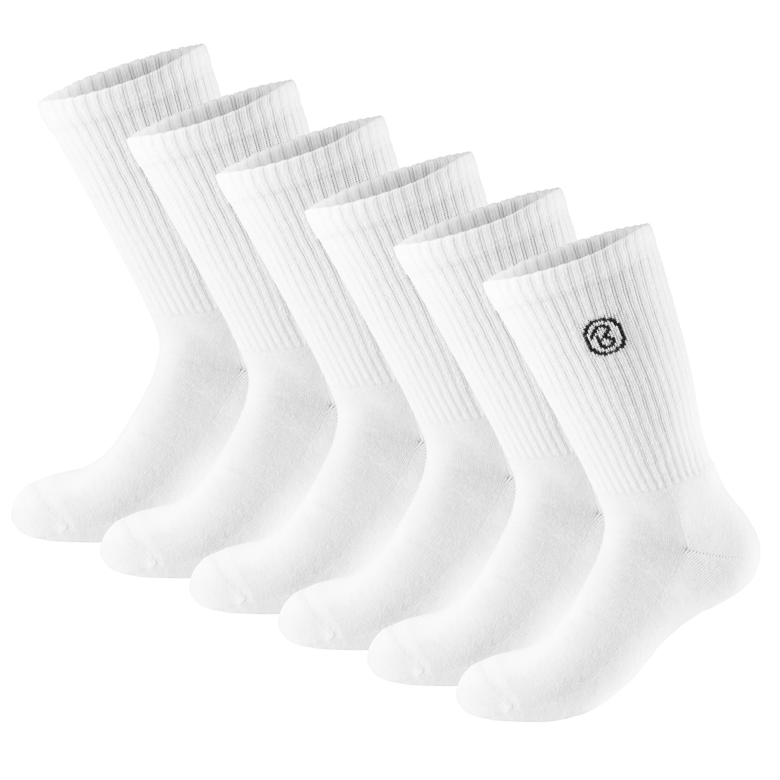 Image of Brubaker 6 Pairs Of Tennis Socks For Men And Women - Long Sports Socks With - Crew Socks