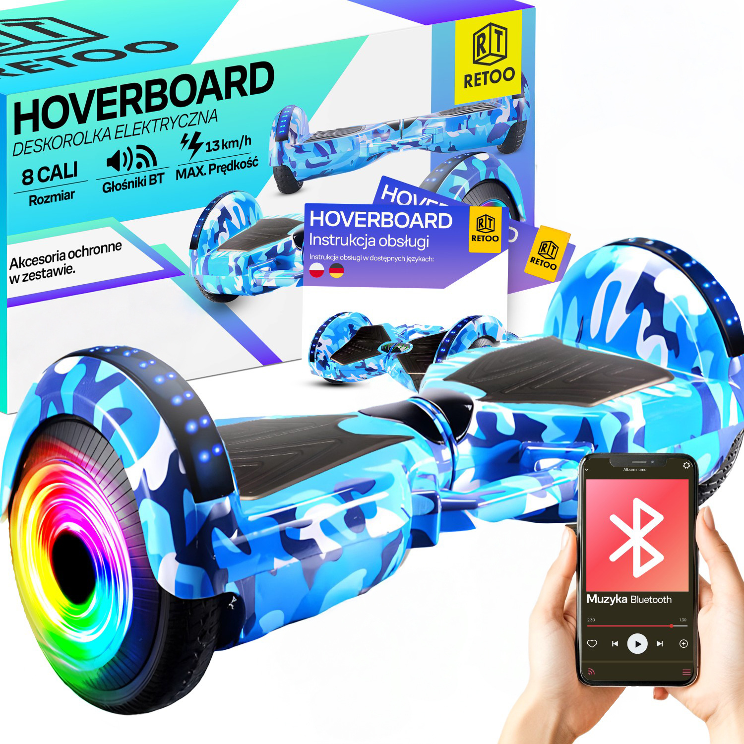 Hoverboard Desk Skateboard Speaker Bt 8 Inch
