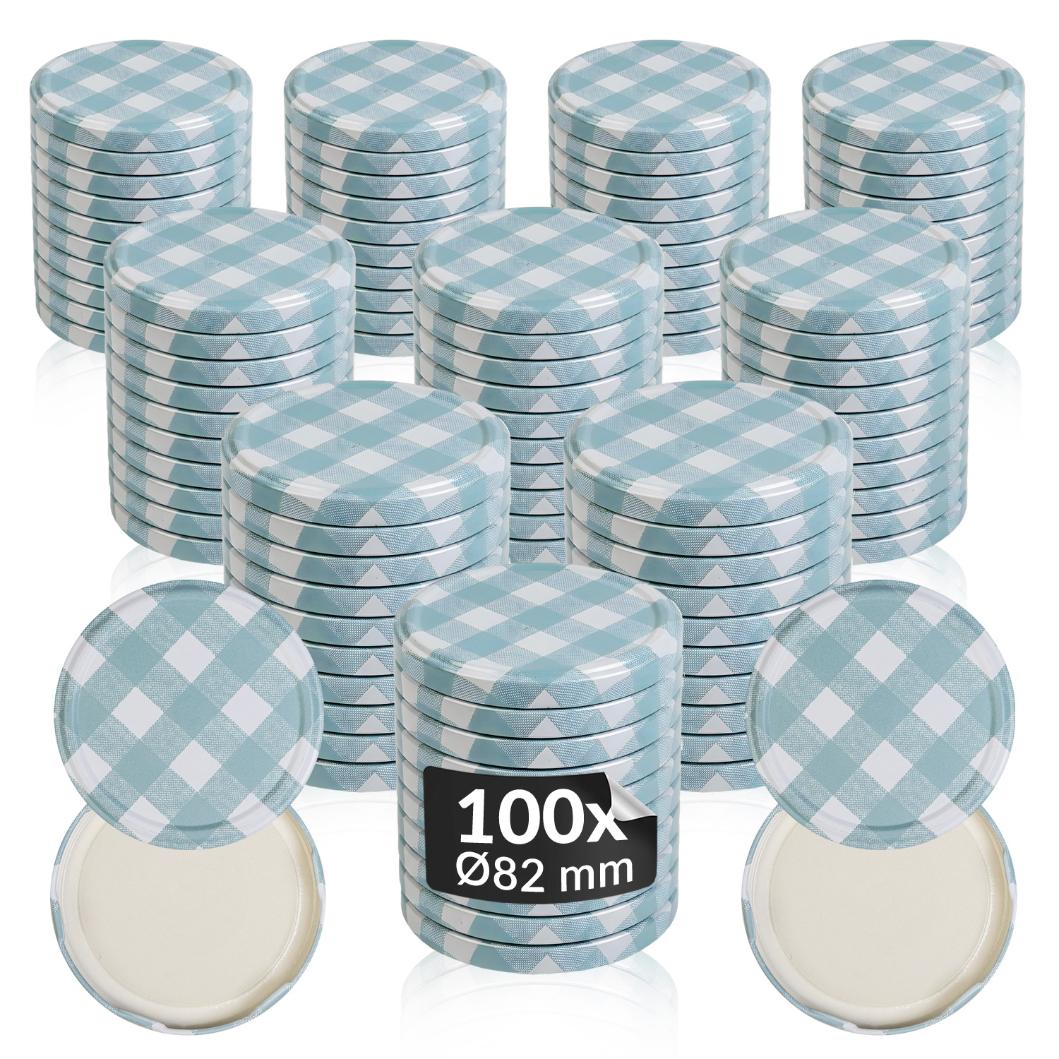 TEMU 10/50/100 pcs. Couvercles de bocal à motif à , diamètre extérieur 82 mm, couvercles à 6 clips à visser pour bocaux et mise en - parfaits pour en