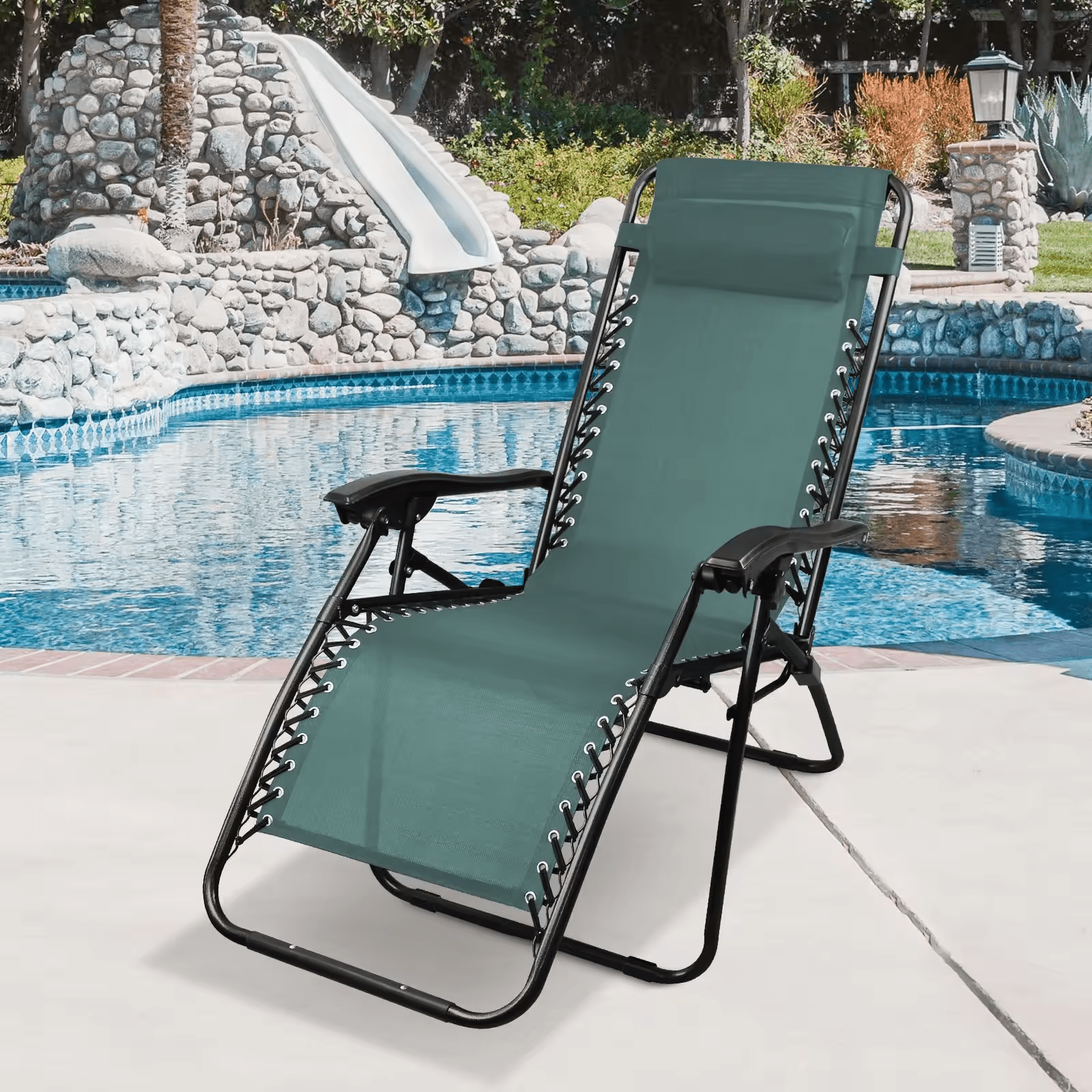 TEMU Tumbonas Plegables,Tumbonas Jardin Exterior Silla de Playa con Reposacabezas,Silla de Playa Ajustable para Jardín,,Piscina,,Carga de 120 KG