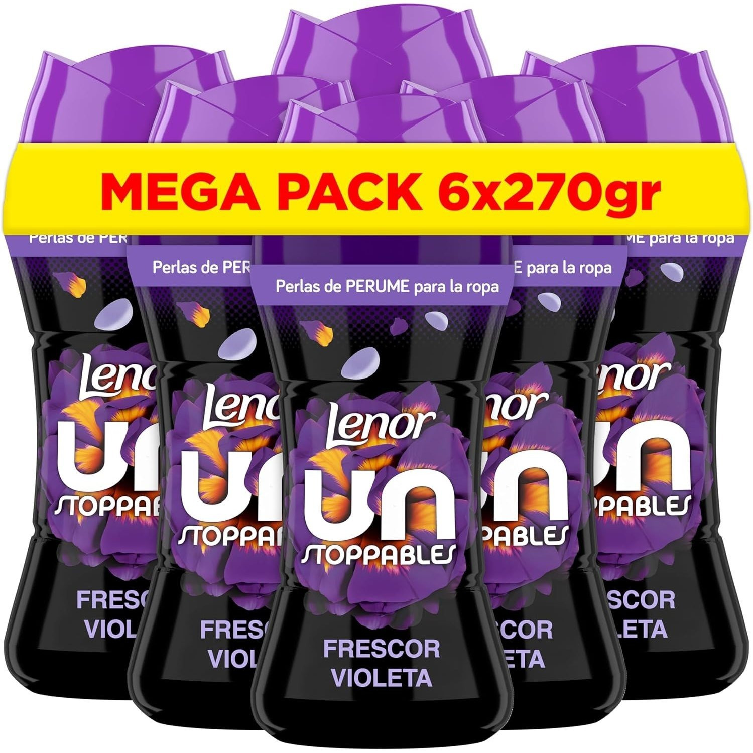 Lenor Pearls Of Perfume For Clothes - Fresh Violet Fragrance - 133 (6 X 270g) - Softener With Fresh Violet Fragrance, Freshness Enhancer