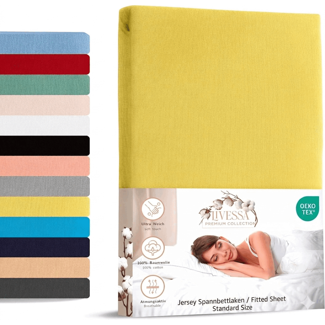Image of Livessa Yellow Fitted Sheet