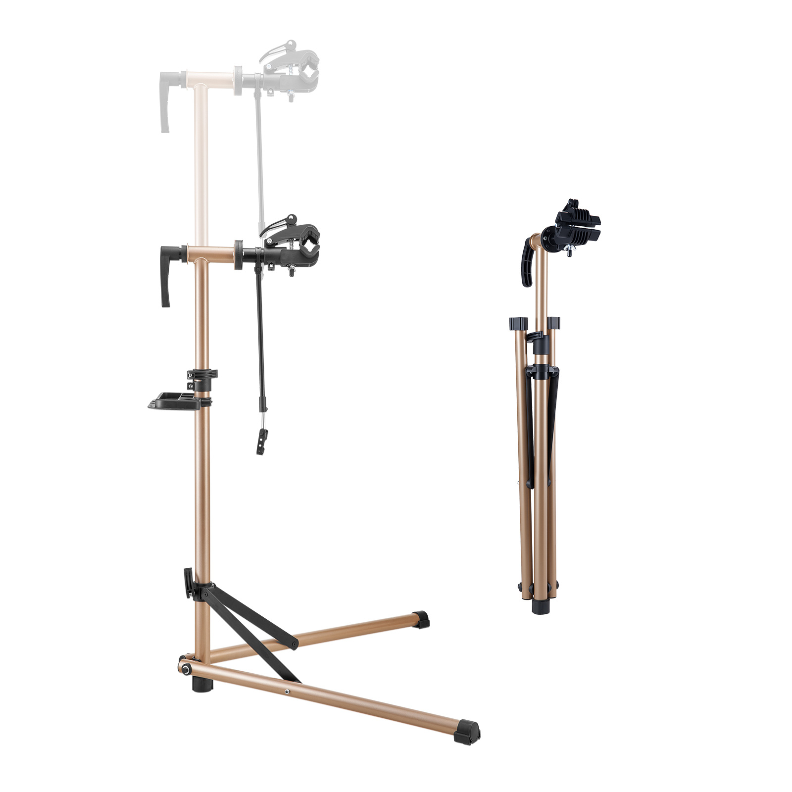 Image of Vevor Bike Repair Stand, 88 Lb Heavy-duty Bicycle Work Stand With 41.3-59.8 In Adjustable Height & Magnetic Tool Tray, Foldable Bicycle Maintenance Rack, Shop Home Mechanics For Mountain & Road Bike