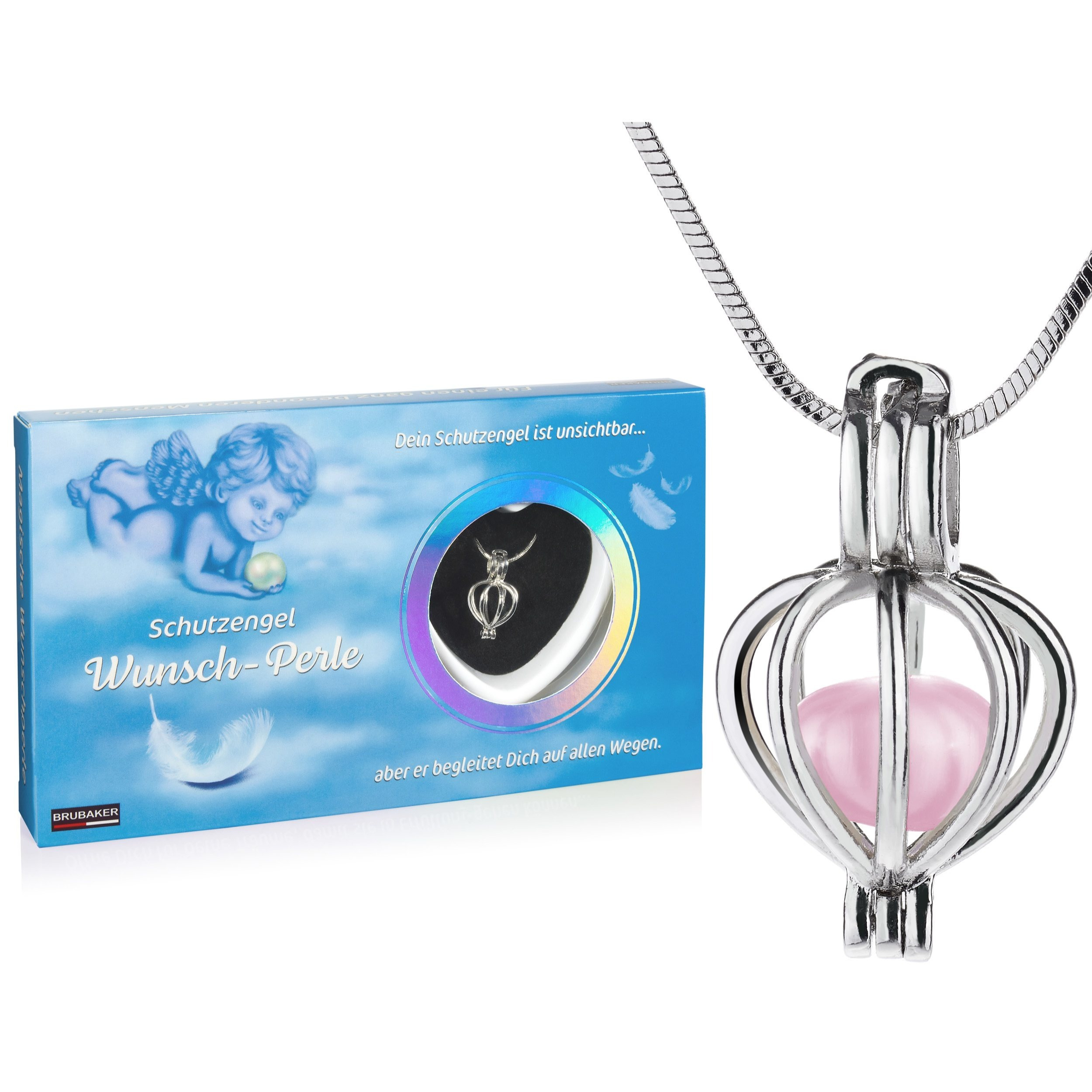 Image of Brubaker Guardian Wish Pearl - Necklace With Pendant + Shell With Real Pearl As Jewelry Gift Set