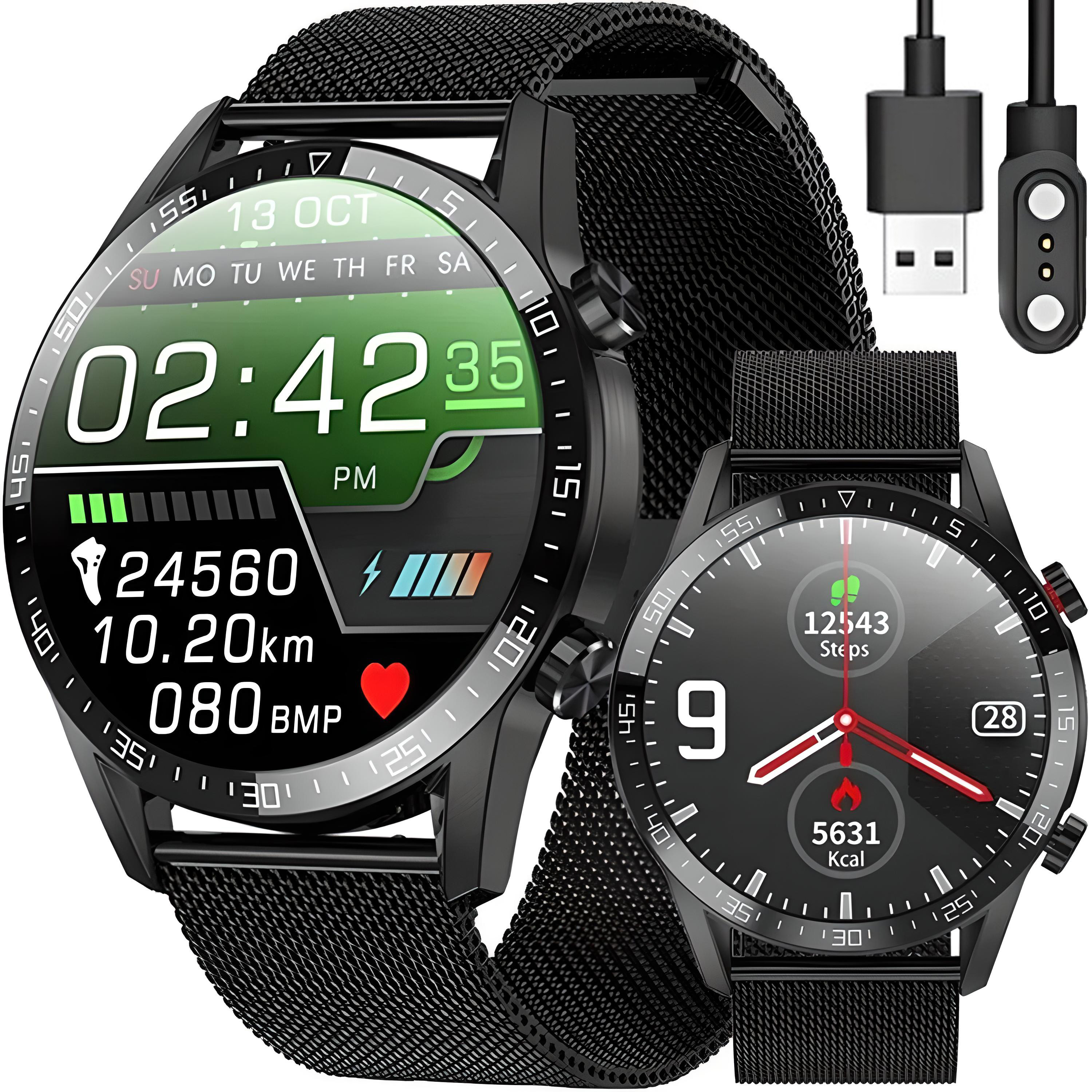 Smartwatch Bluetooth With Touch Screen, Retoo Techpro 1.3 Inch, Phone Notifications, Bluetooth Calls, Pedometer, Sports , Music Control, Remote Camera