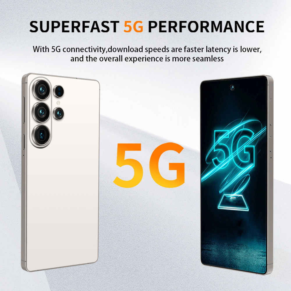 S Ultra 2026 Upgrade 5G Android Smartphone, 8+128GB Groot Opslagruimte, 6.8-inch HD Touchscreen, HD Camera, Dual SIM, Meerdere kleuren beschikbaar, Simlockvrij Mobiele Telefoon, Lange Batterijduur, Ondersteunt Snel Opladen, Dual SIM Dual Standby, GPS, Bevat Stylus, oortelefoon, Het Ideale Kerst-/Vacationcadeau Voor Familie, Vrienden, Collega's En Reizigers
