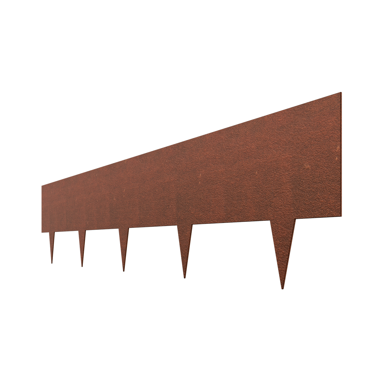 Image of Steel Landscape Edging, 40 X 8 In Pre-rust Metal Landscape Edging, Garden Edging Border, Shark Spike, Lawn Edging For Flower Bed Yard Pathway Divider
