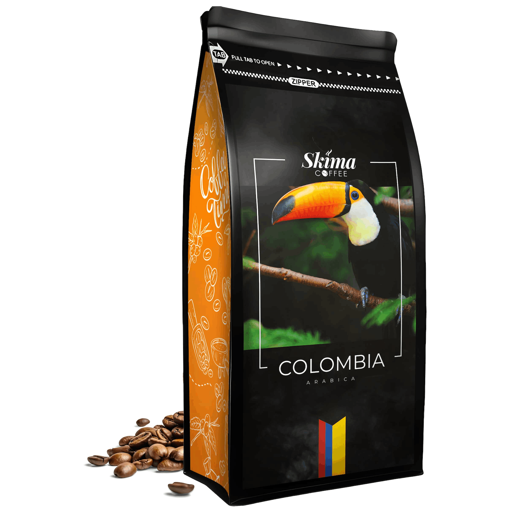 Coffee Beans 1kg Colombia 100% Arabica Freshly Roasted For Espresso + Free