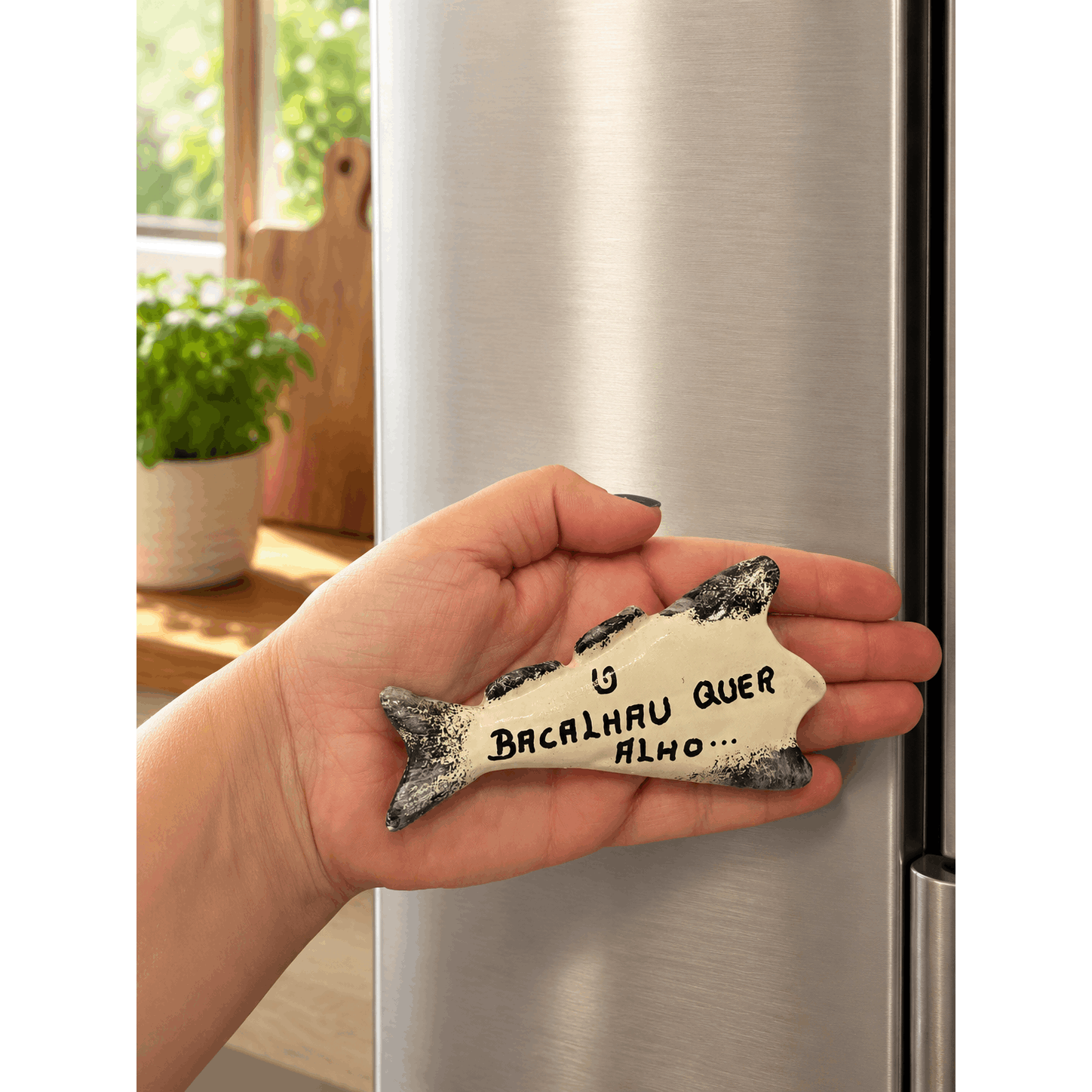 Refrigerator Cabinet Bacalhau – Handmade And Hand-painted In Portugal: retailer-supplied image