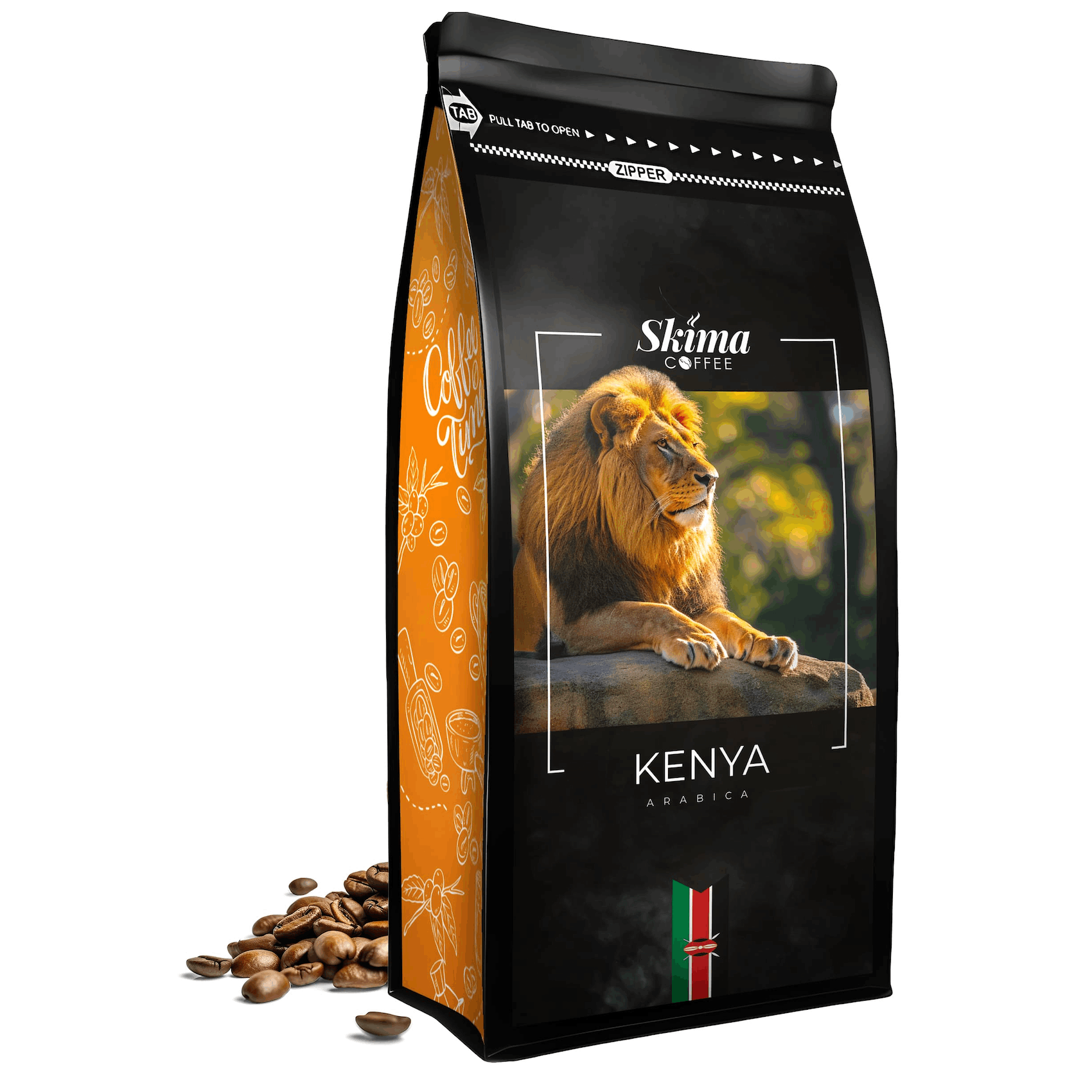 Kenya 100% Arabica Coffee Beans, 1kg, Freshly Roasted For Espresso + Free