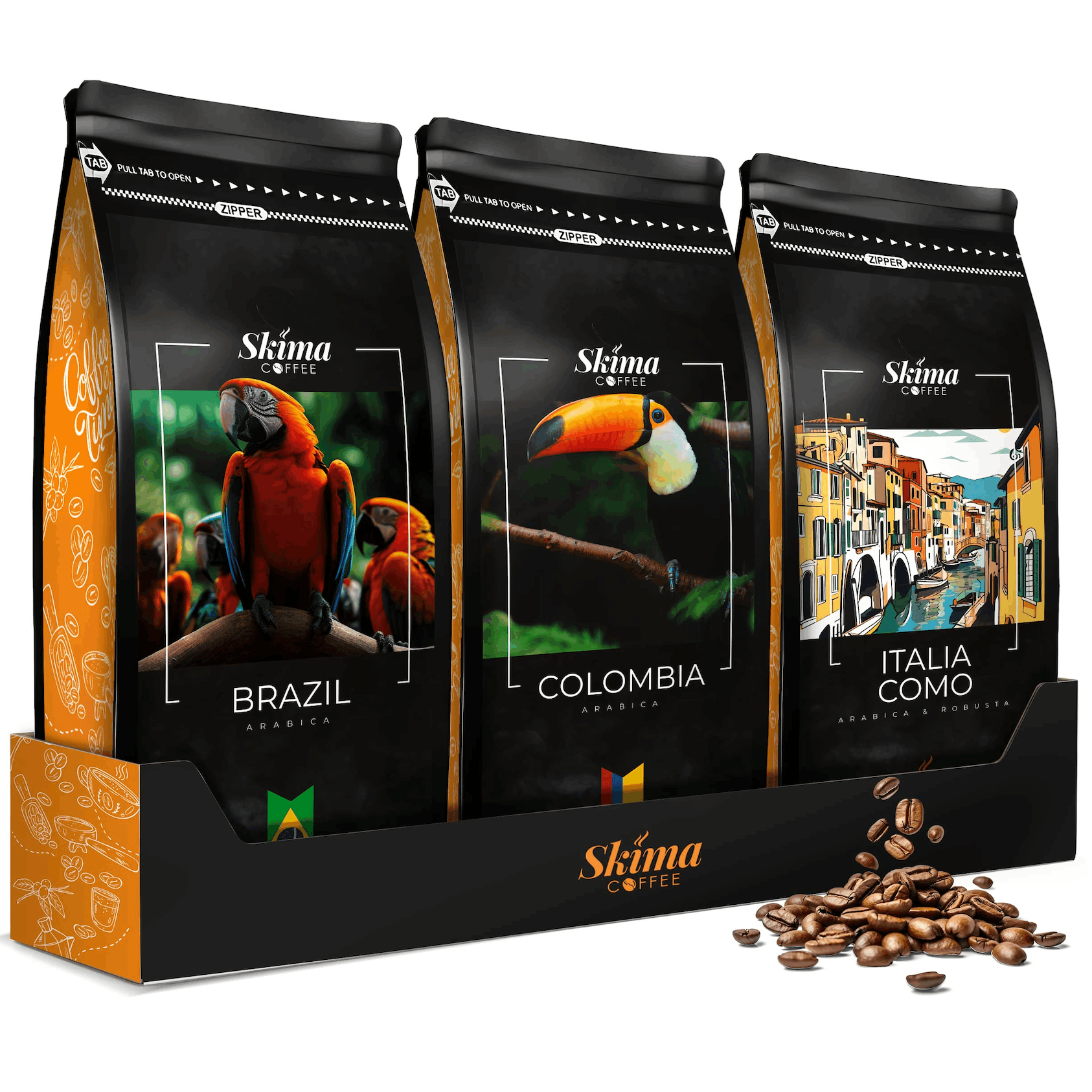 Ground Coffee 1kg X3 Brazil/ /italy Como Fresh + Free