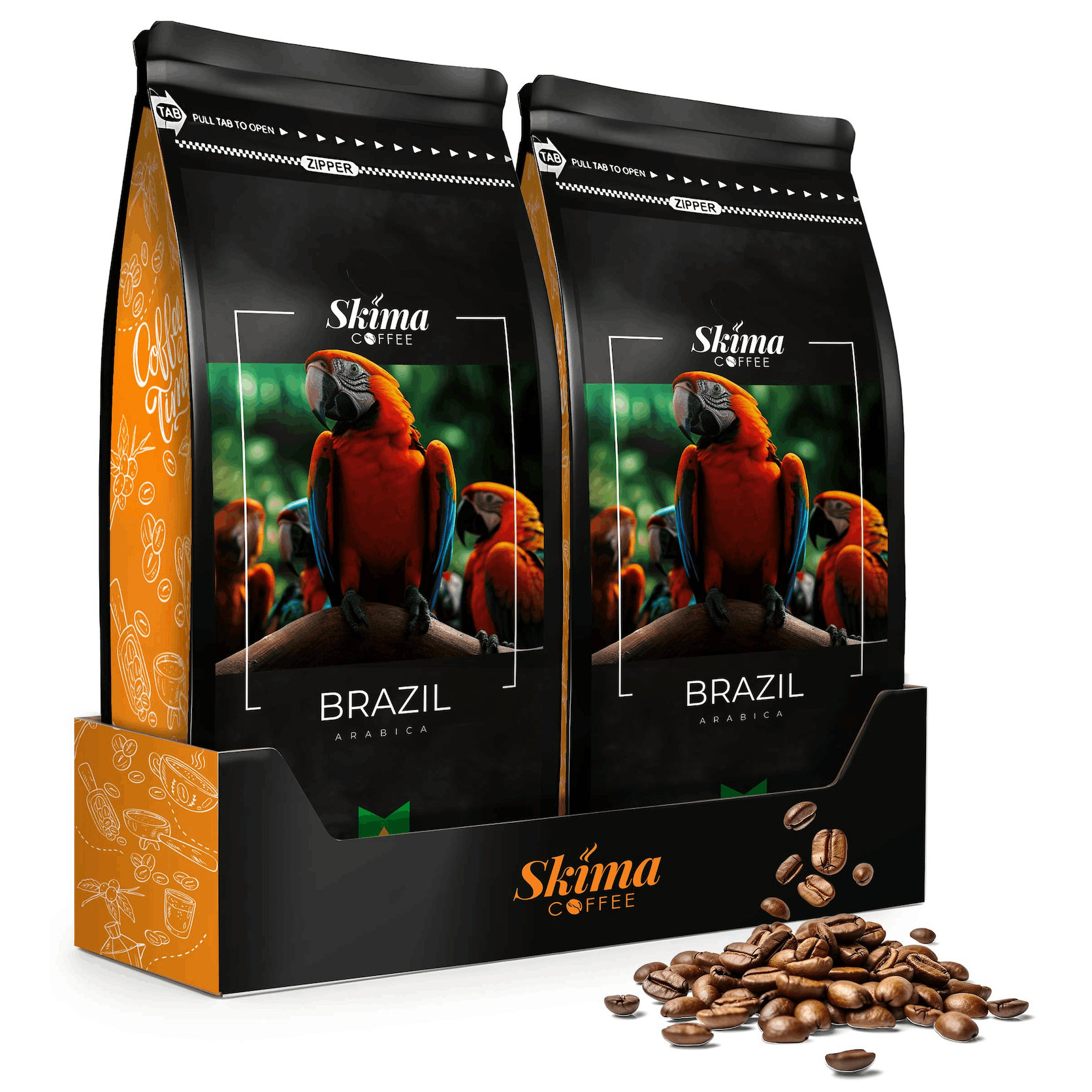 zdjęcie przedmiotu   ziarnista 2x1kg brazylia 100%   świeżo palona do ekspresu+ 