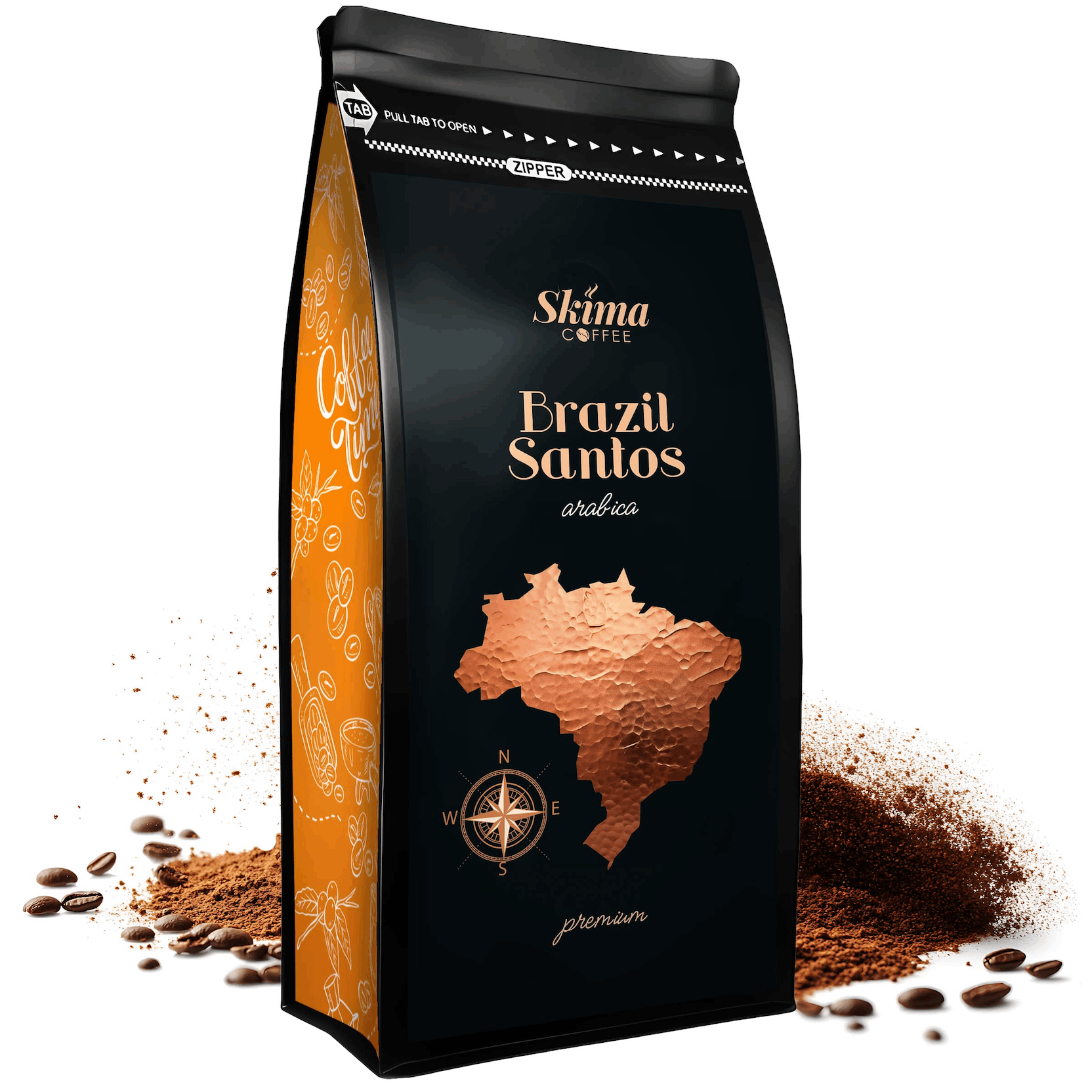 Honey Flavored Coffee 500g Brazil Santos 100% Arabica Freshly Roasted + Free