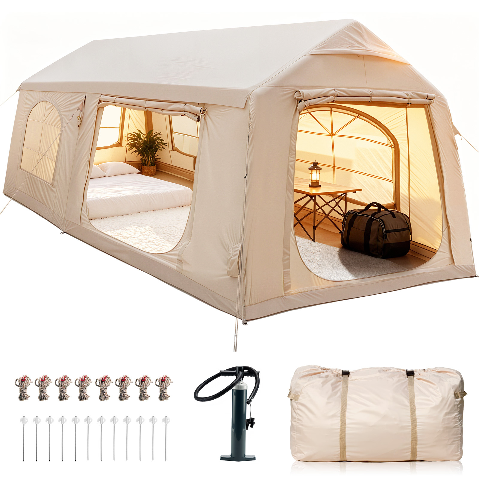 Image of Inflatable Tent For Camping, Outdoor Tent, Inflatable Camping Tent Made Of Oxford Fabric, Air Glamping Tents