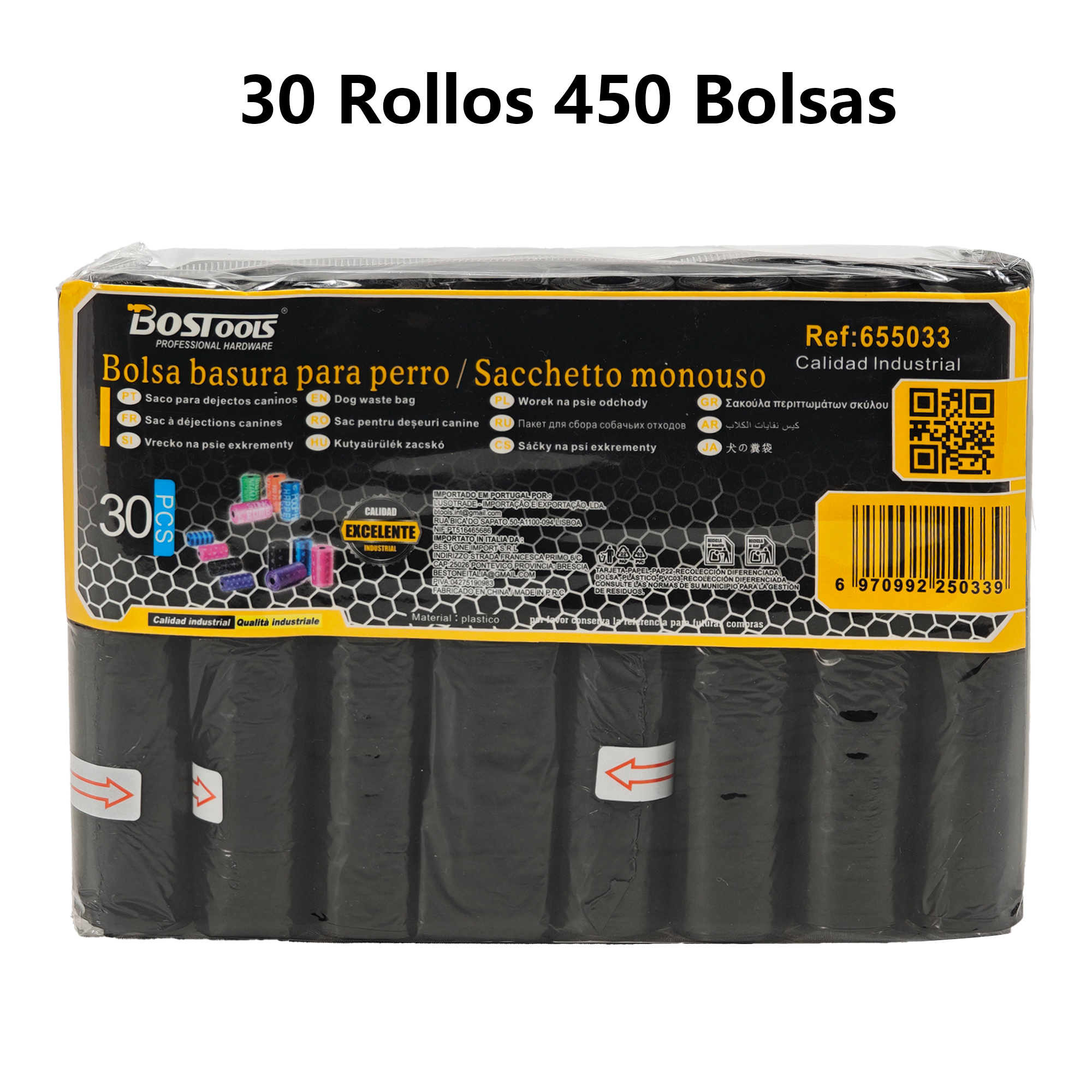TEMU 450 bolsas para residuos de mascotas, biodegradables, diseño a prueba de fugas, bolsas portátiles para residuos de mascotas. (30 rollos, 15
