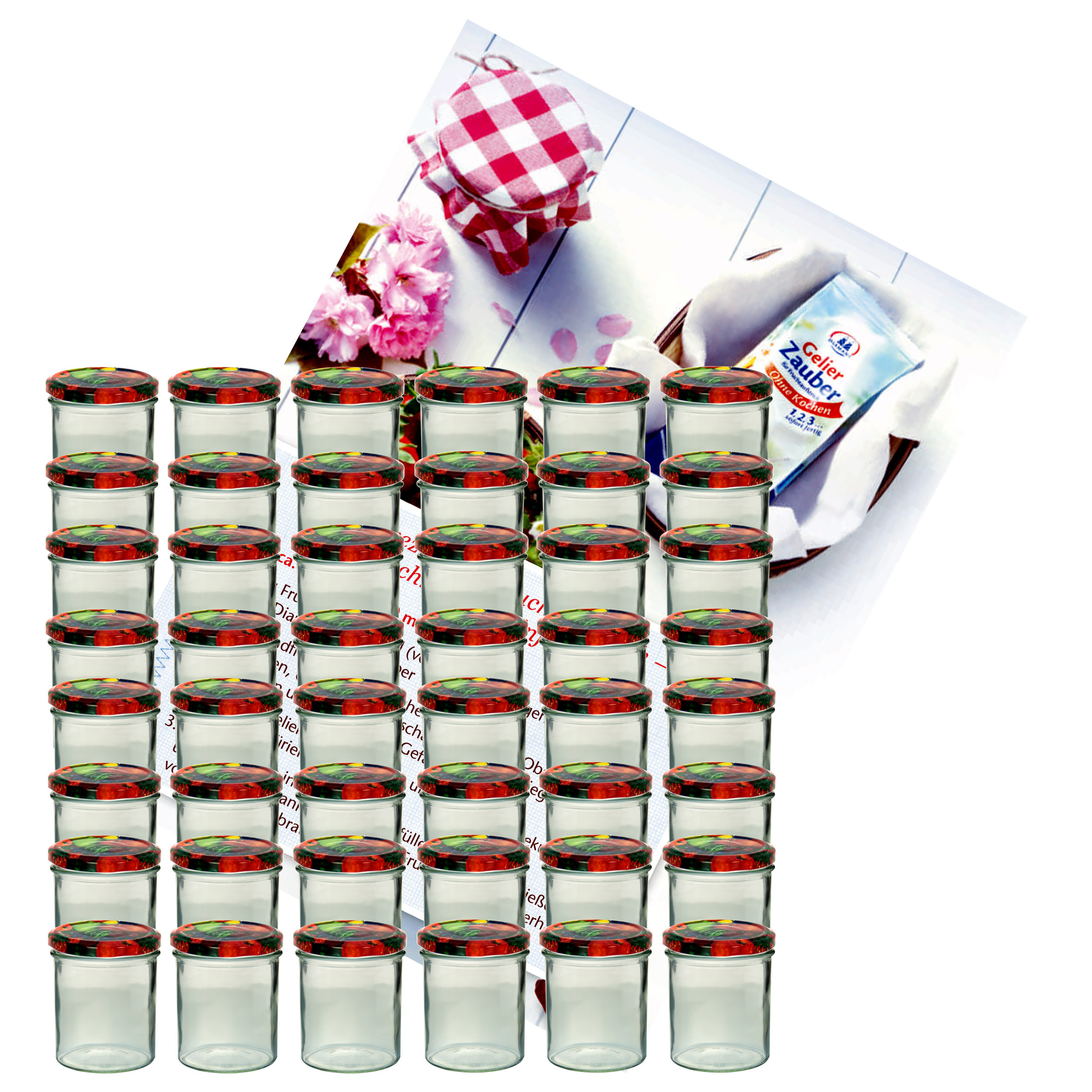 50er Set Sturzglas 350 Ml To 82 Obst Deckel . Diamant Rezeptheft