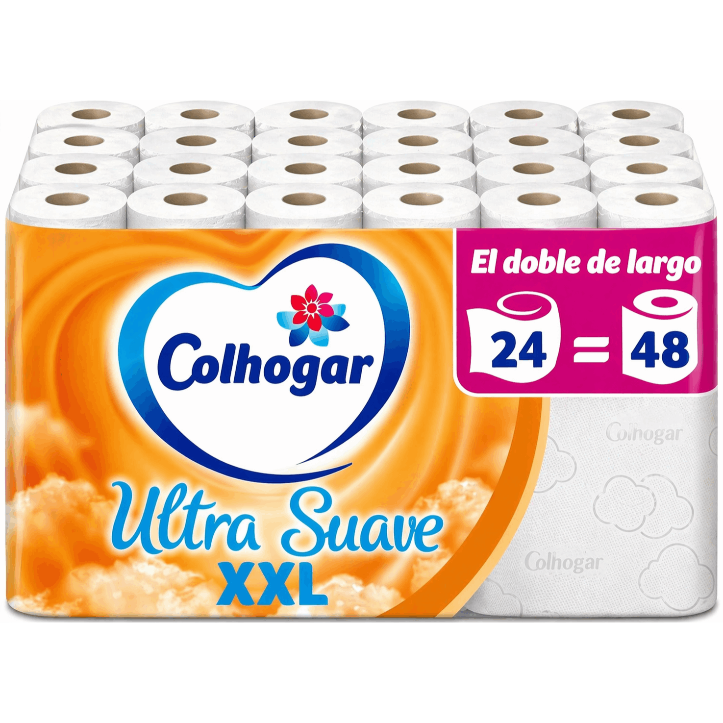 TEMU 24 ROLLOS DE 32.5 METROS - Papel Higiénico - Paquete con 24 Rollos Extra Grandes - Papel de Baño de 2 Capas - de Perfume -