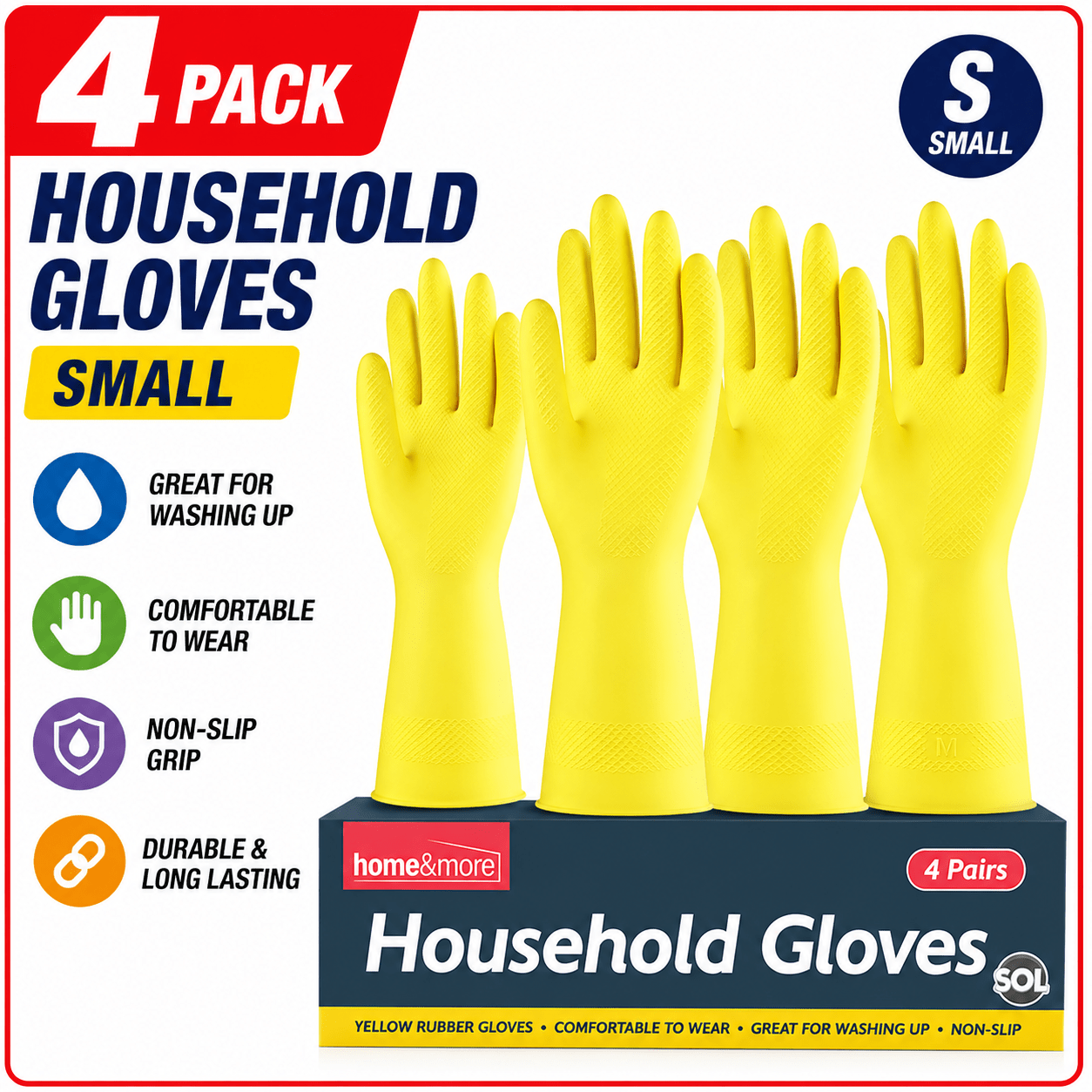 TEMU 4–48 Pairs Small Cleaning Gloves | Long Sleeve Washing Up Gloves | Dishwashing Gloves For Kitchen & Household Chores Comfortable For Daily Home