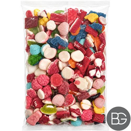 bg 2kg mega bulk bag mishaped jelly gummy non sweets random assortment jelly gummy foam sweets 2kg bag