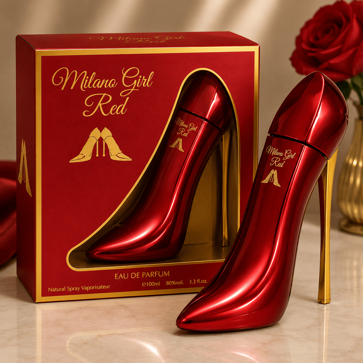 TEMU Everlyx - Girl Red Eau De Parfum 100ml van Maison De . Een zoete en fruitige, feminiene geur, vergezeld van bloemige noten en een warme en